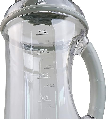 Miniatura 4 de Botella de agua deportiva de 70 onzas con tapa giratoria, botella transparente a prueba de fugas, botella de medio galón