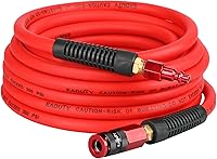 Vista 8 de Manguera de aire híbrida de entrada de 1/4 pulg. x 3 m, manguera de compresor de aire ligera, flexible y duradera con acoplador rápido universal