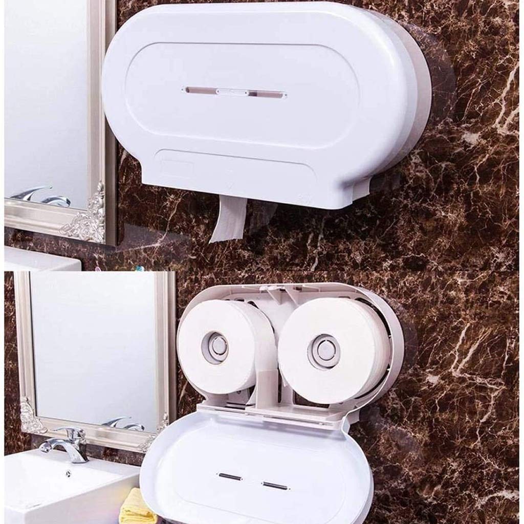 Uchwyt na papier toaletowy Uchwyt na papier toaletowy, uchwyt ścienny, plastikowy biały uchwyt na papier łazienkowy, salon, łazienka
