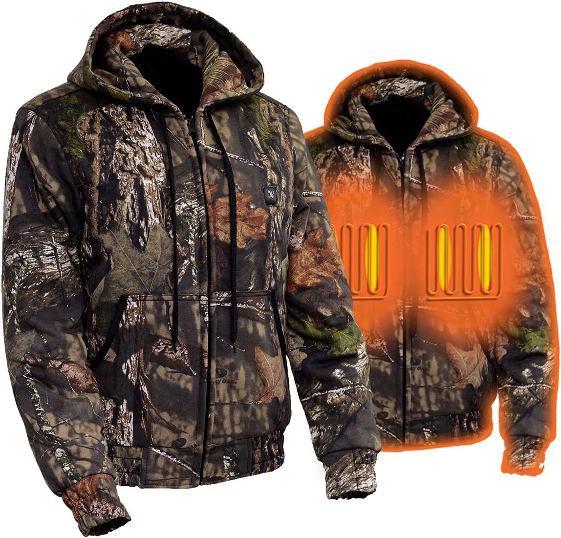 Nexgen Heat Women's Nxl2776set-'Camo' Heated Zipper Hoodie (Rechargeable Battery Pack Included)