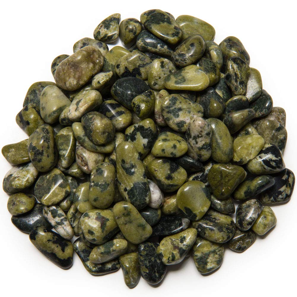 Digging Dolls: 1 lb of XXSmall Nephrite Jade A Grade Stones from Brazil - Tumbled Rocks Perfect for Art, Crafts, Reiki, Wicca and Wire Wrapping!