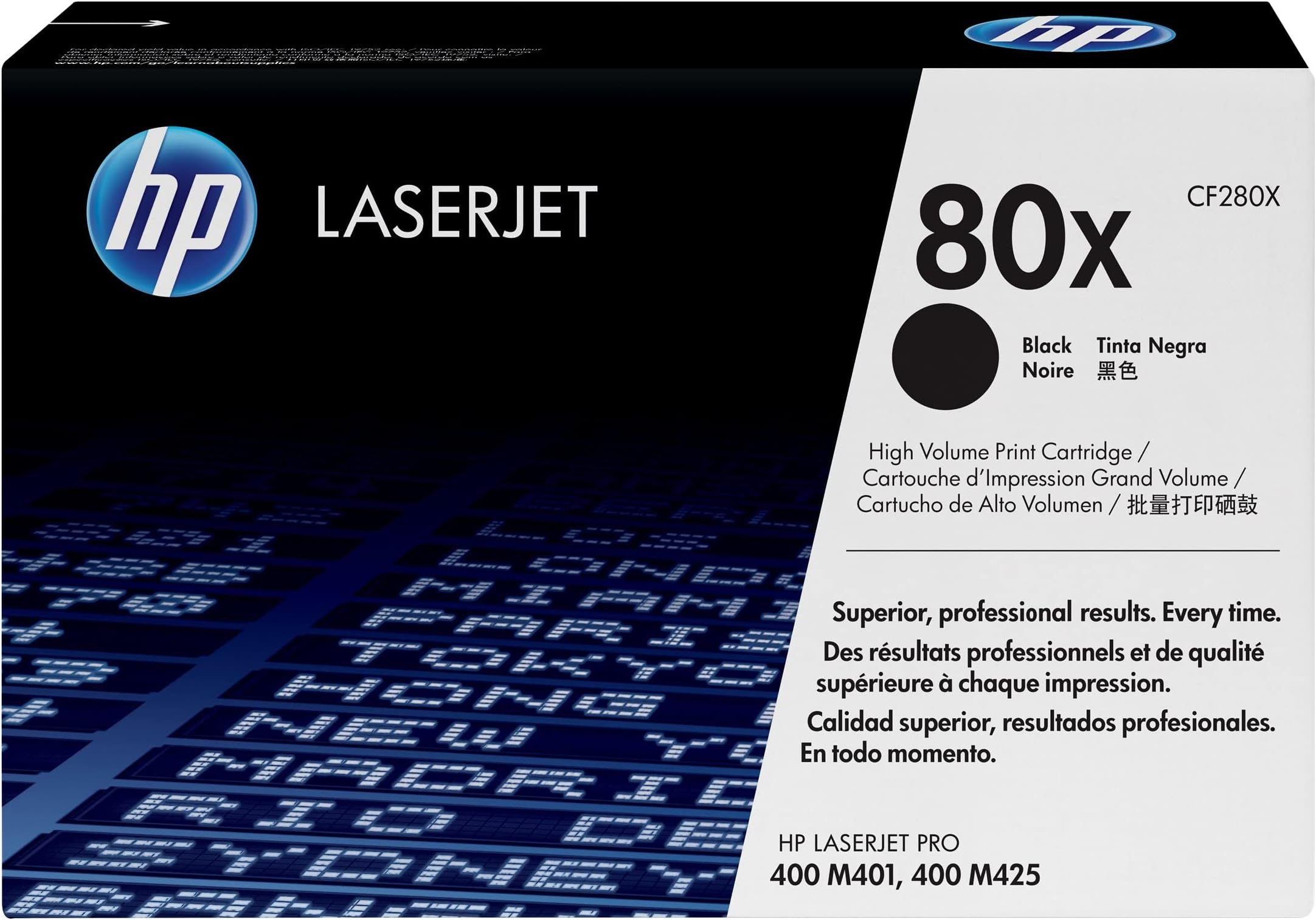 HP CF280X 80X High Yield Original LaserJet Toner Cartridge, Black ...