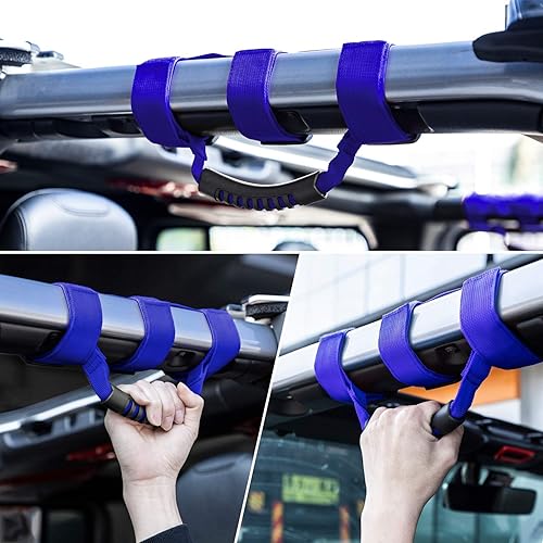 Miniatura 2 de 4Manijas de agarre para Jeep Wrangler YJ TJ JK JKU, Sports Sahara, Freedom, Rubicon X y Unlimited X 24Barra de deslizante de puerta 1995a2016, de