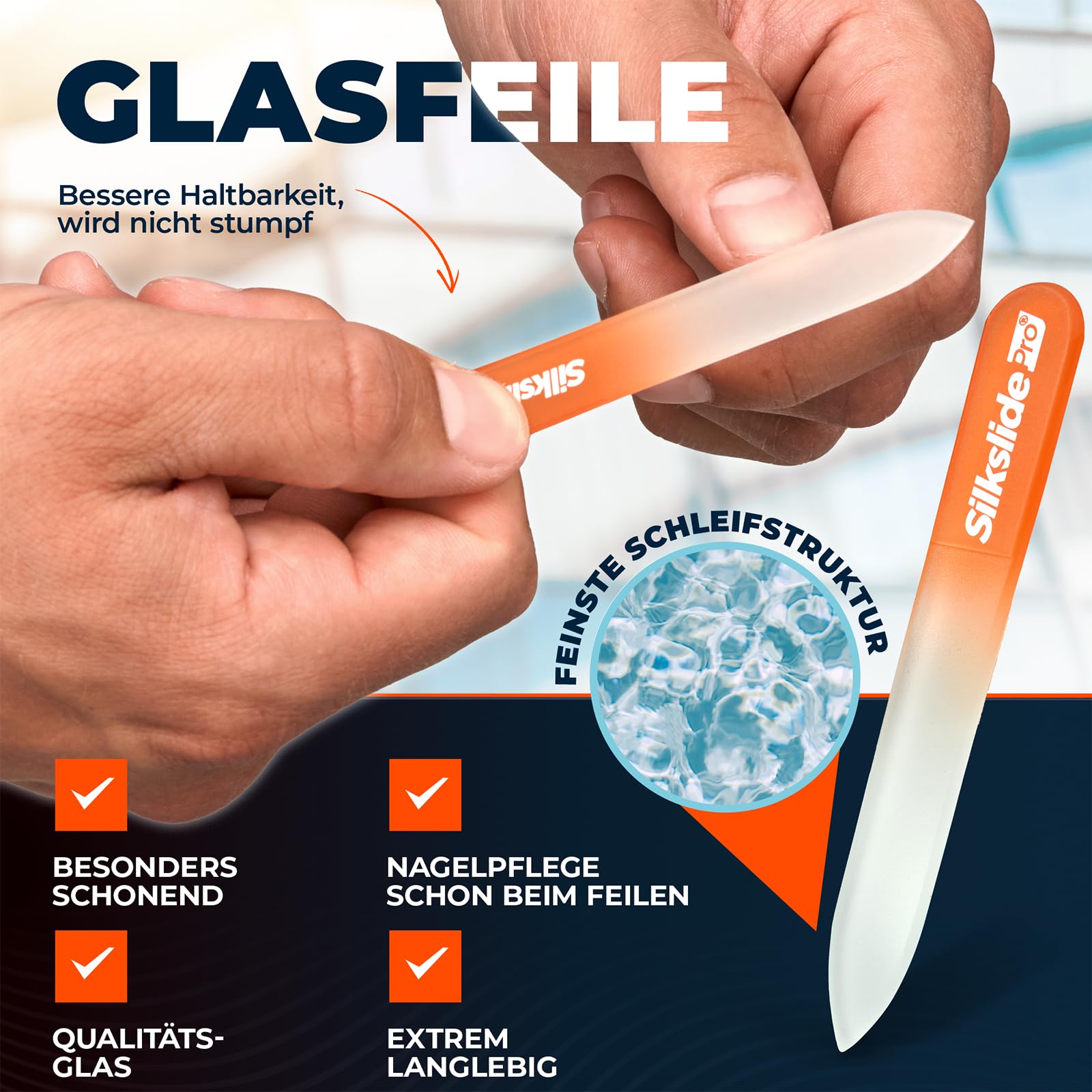 SilkslidePro Men’s Grooming Pflegeset Pro Edition – Nasenhaartrimmer, Nagelset, Ohrhaar-Rasierer & Glasnagelfeile – Ideal als Reisezubehör - Höchste Qualität