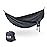 ENO DoubleNest Hammock - Lightweight, Portable, 1 to 2 Person Hammock - for Camping, Hiking, Backpacking, Travel, a Festival, or The Beach - Charcoal/Black