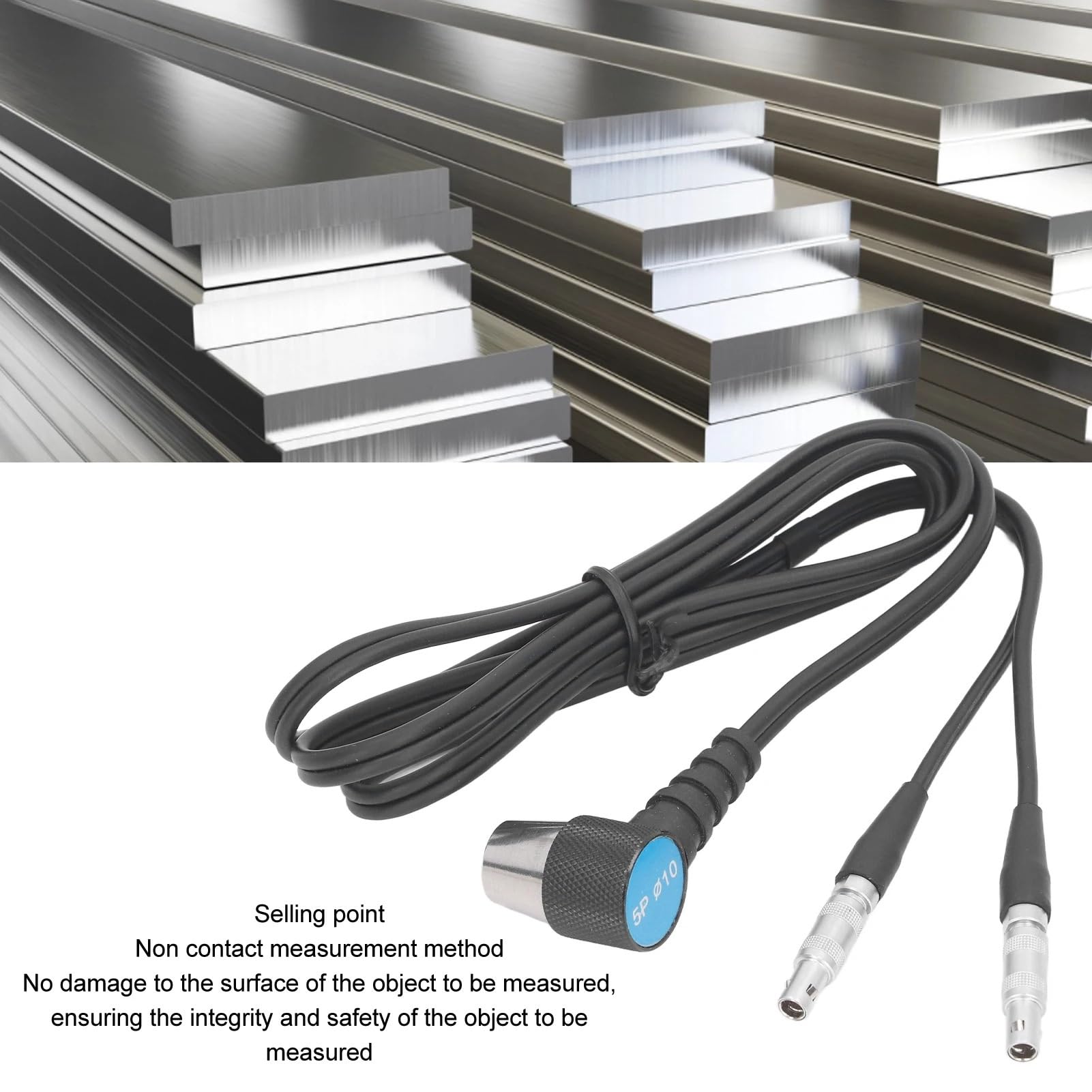 Probador de rugosidad de superficie, sonda ultrasónica de calibre de grosor, probador de transductor estándar, sonda de repuesto para monitor ultrasónico estándar