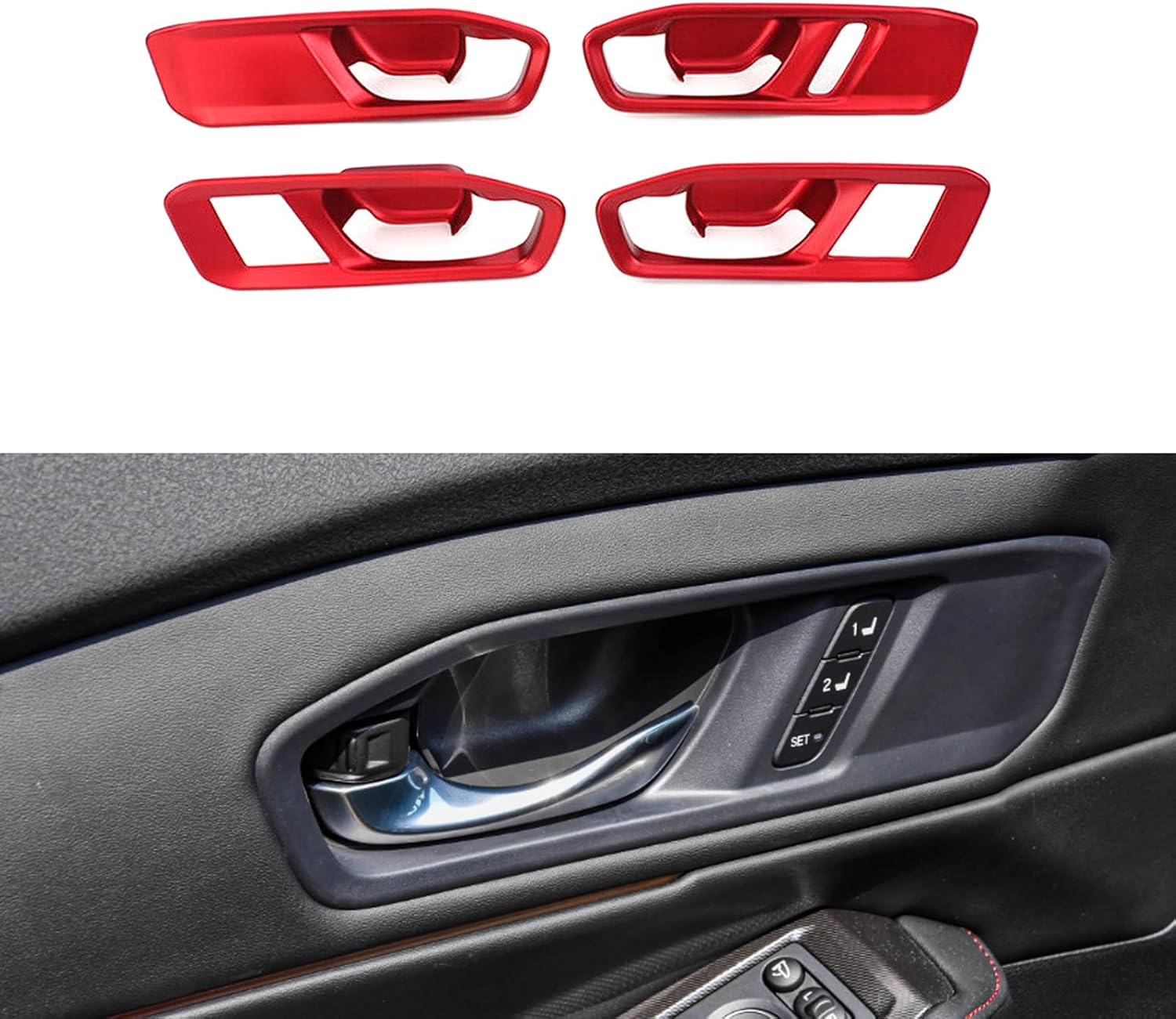 for Honda Accord 11th 2023 2024 2025 Exterior Door Handle Bowl Cover Trim, ABS Carbon Fiber