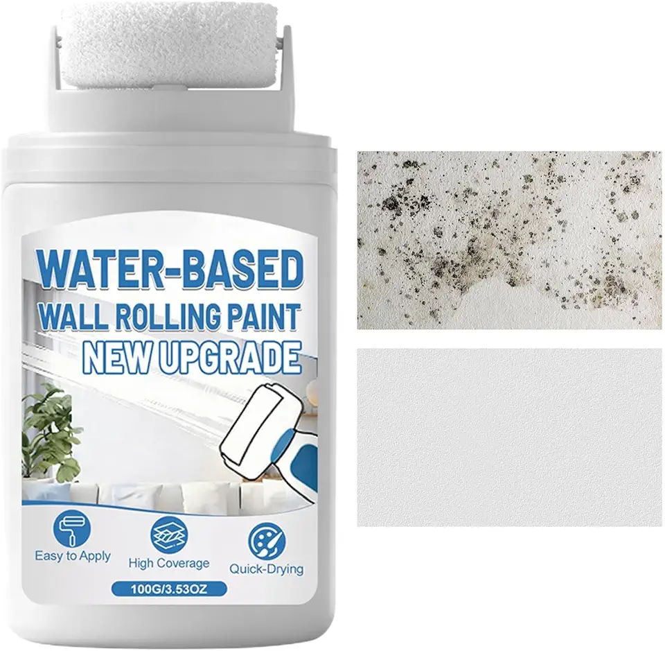 Tinta interior - 100 g de tinta para cobertura de - Pintura de parede de secagem rápida, para banheiro, quarto, rodapé, móveis, cozinha, corredor, armário, construção