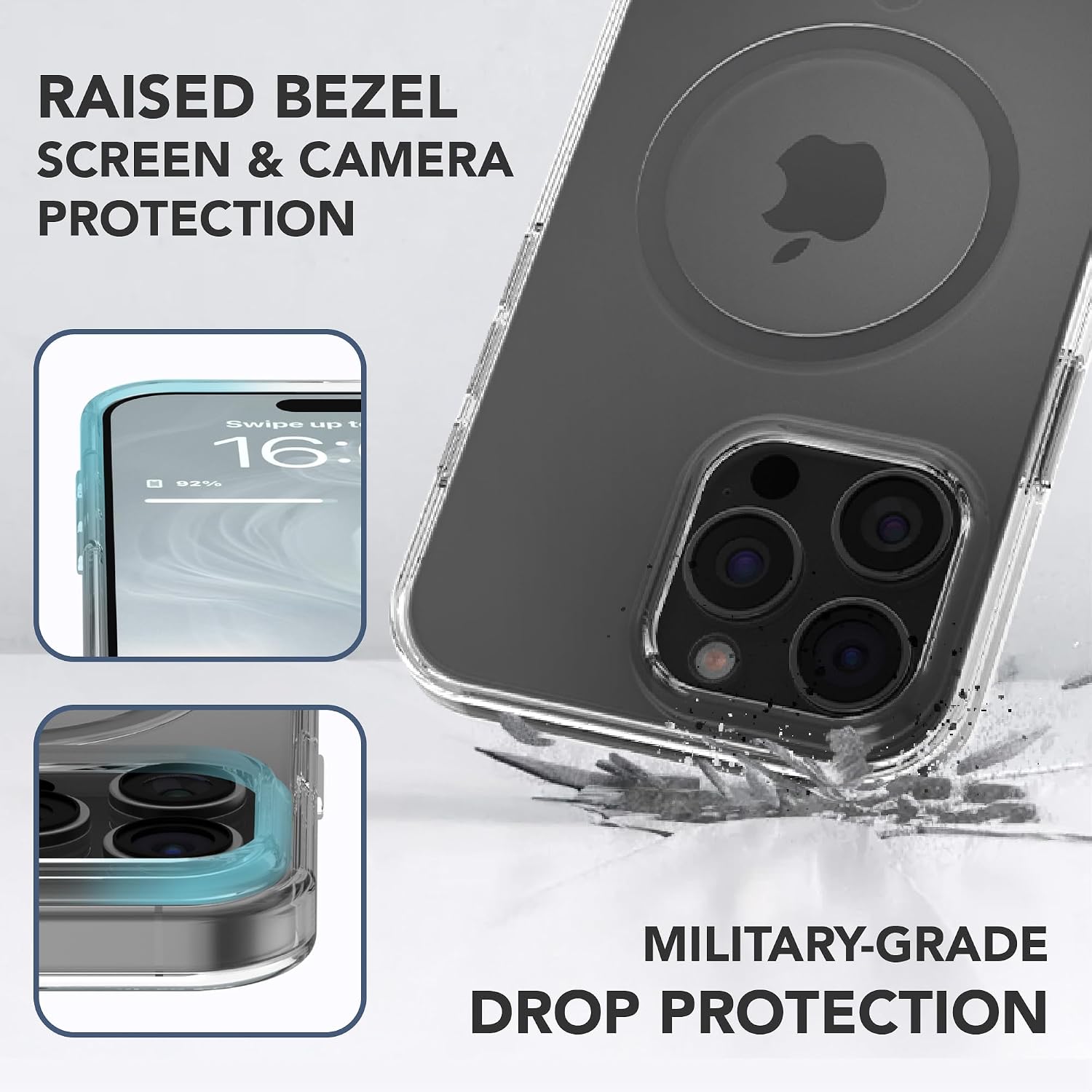 SleekStrip UltraClear Magnetic Case for iPhone 16 Pro Max Military Grade Drop Protection Anti Yellow For MagSafe Best Protective Phone Cases with Magnet for i Phone Case Magnetic for iPhone Case Clear