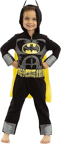 Miniatura 2 de WARNER BROS Justice League Batman - Disfraz de cosplay con cremallera para bebé recién nacido a niño pequeño