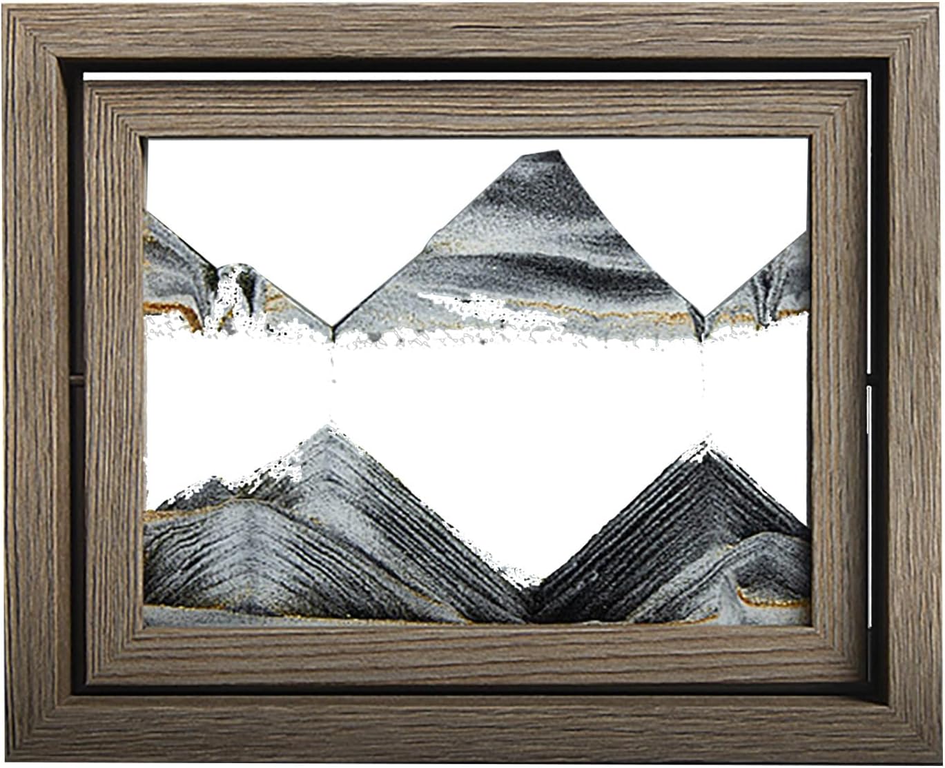 TaLcuS Moving Sand Art Liquid Motion,Moving Sand Art Picture,3D Deep Sea Sandscape Flowing Sand Frame Painting 3D Color Quicksand Decor Office Desk Decor (Color : D, Size : 21.5 * 16.5cm)