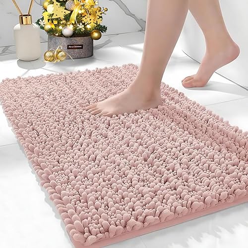 Miniatura 16 de Alfombras de baño antideslizantes, lavables, extra gruesas, suaves, absorbentes, de alta densidad, parte trasera antideslizante, de secado rápido