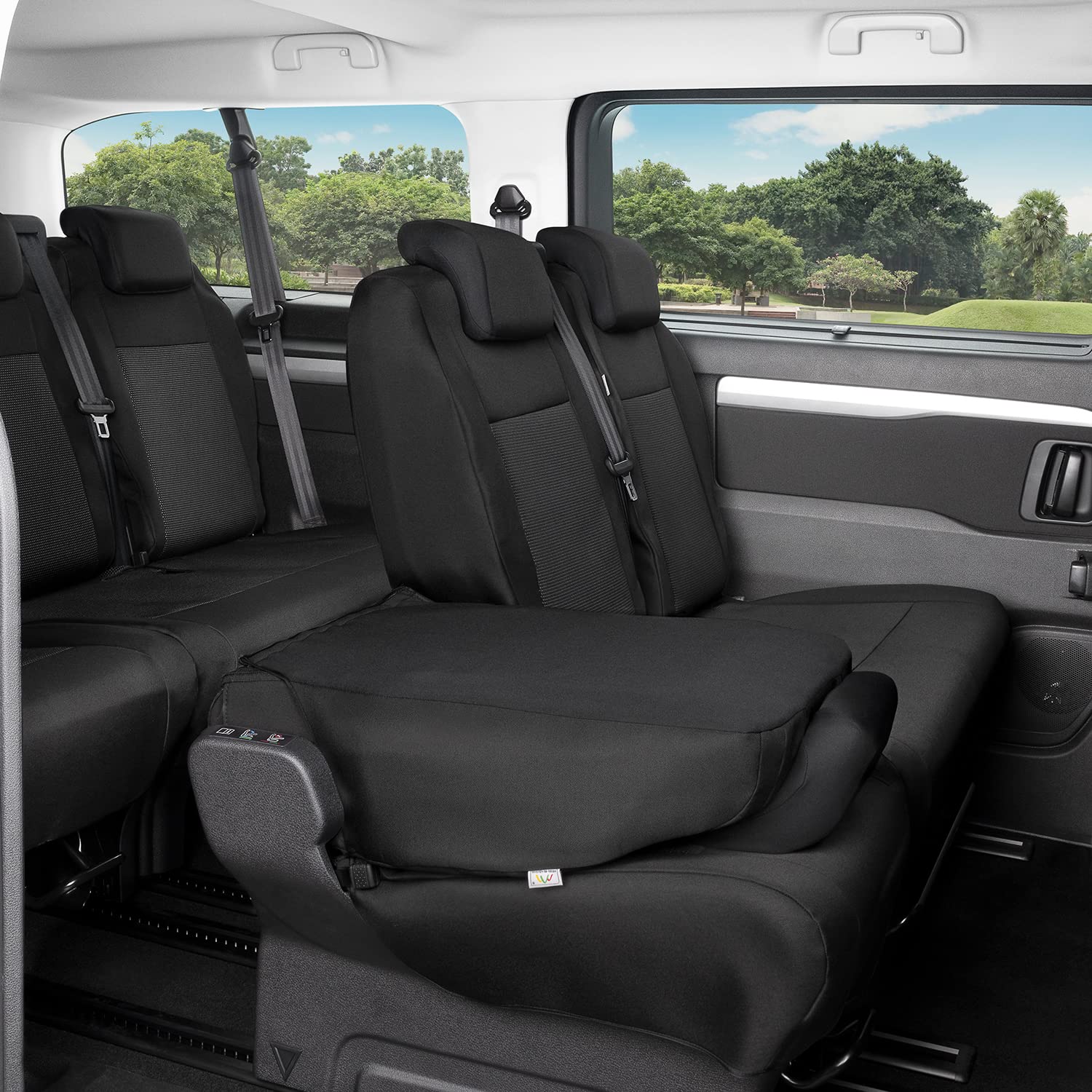 Coprisedili per Zafira Life dal 2019 – 2 – 9 posti – 100% su misura (2 ° fila (1 schienale singolo + 1 doppio)