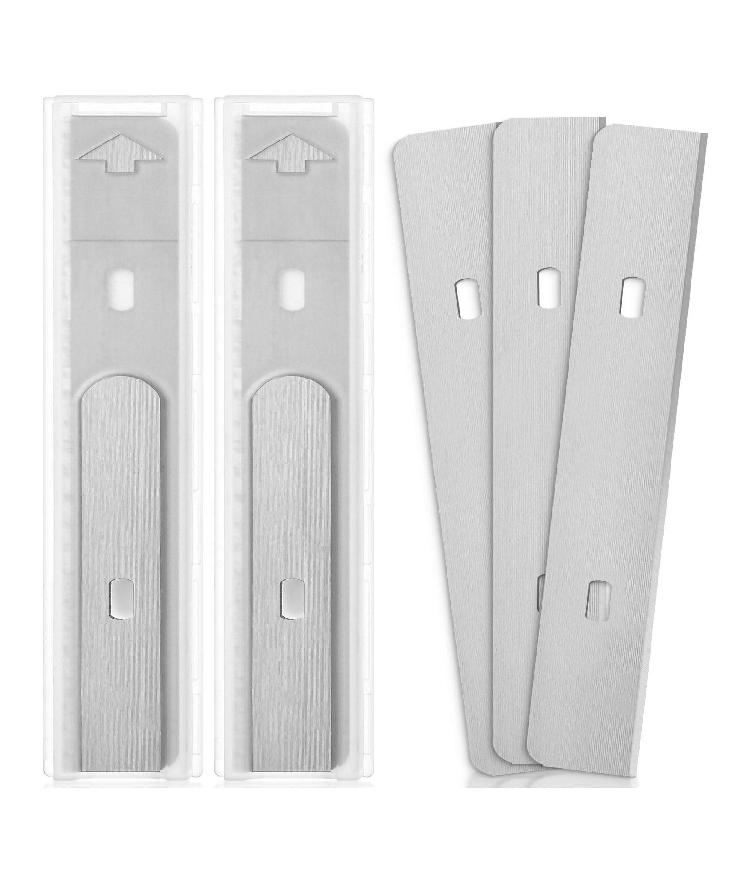 Bates- Replacement Scraper Blades with Dispenser, 4 Inch, 2 Pack, 10 pcs/pack, Carbon Steel Razor Blades, Floor Scrapper Blade, Replacement Razor