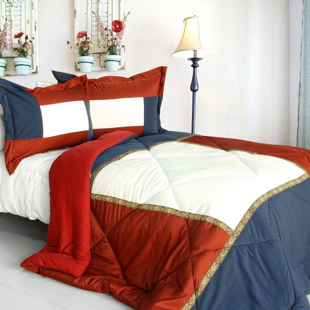[Delicious Cake] Quilted Patchwork Down Alternative Comforter Set (Twin Size)