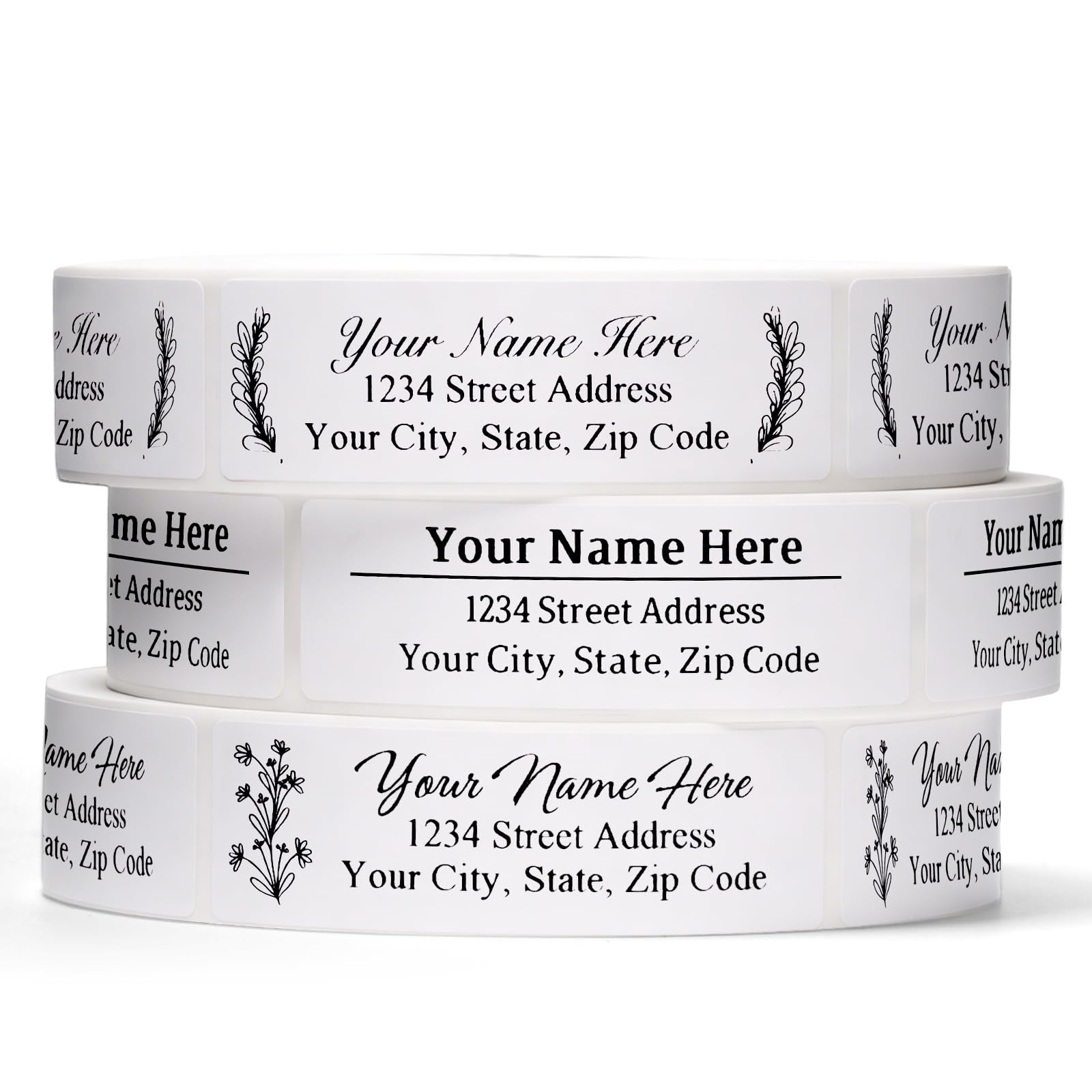 Address Labels Personalized Return Address Labels (10-1000) Personalized Custom Mailing Label for Envelopes 2.5" x 0.75" Self Adhesive Return Stickers