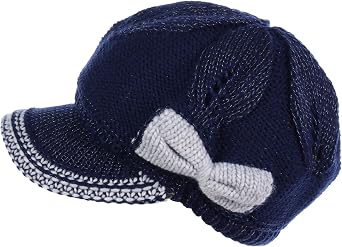 an Womens Winter Visor Cap Beanie Hat Wool Blend Lined Crochet Decoration