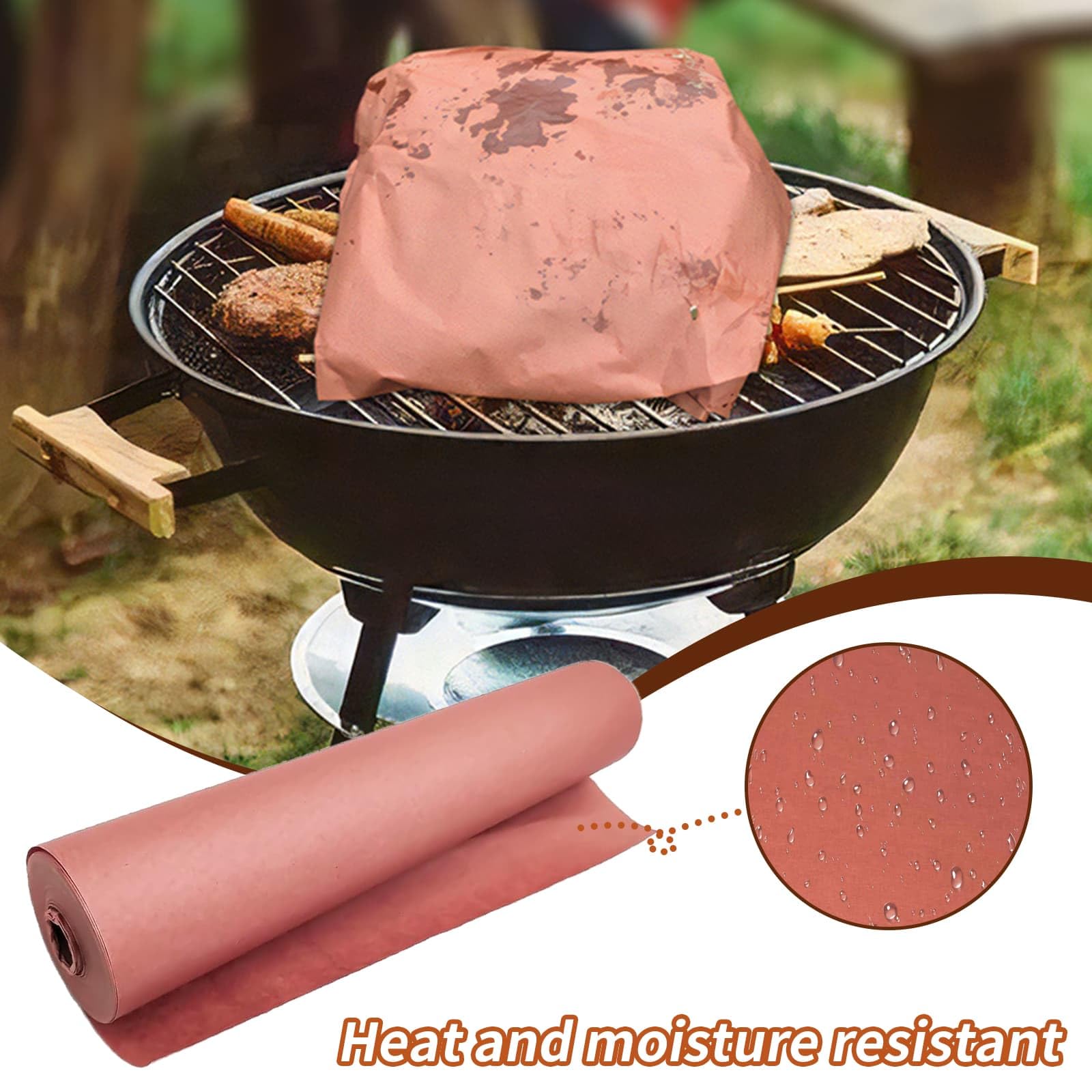 40cm × 30m Pink Butcher Paper For Smoking Meat, Food Grade Kraft Paper - View #7