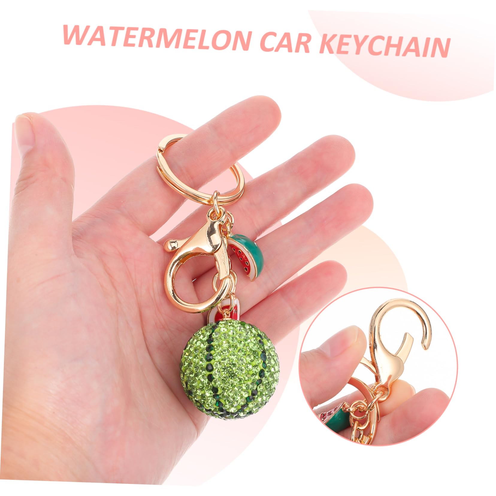 minkissy portachiavi anguria decorativo per moderno Carino decorazione ciondolo chiave auto simpatici ciondoli chiave Accessori portachiavi pendenti di anguria Metallo