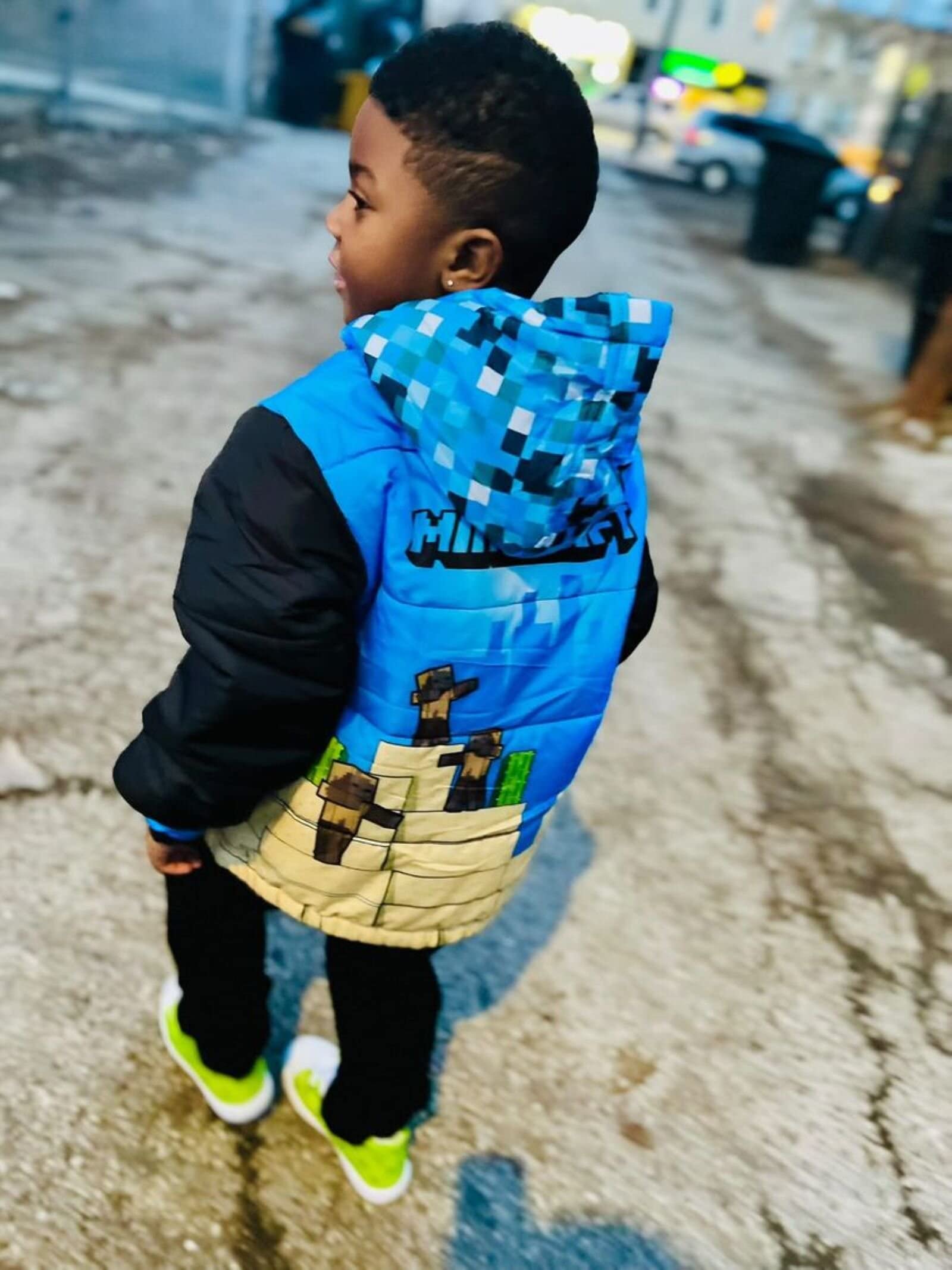 Minecraft Creeper Steve - Abrigo de invierno con cremallera para niños pequeños a niños grandes