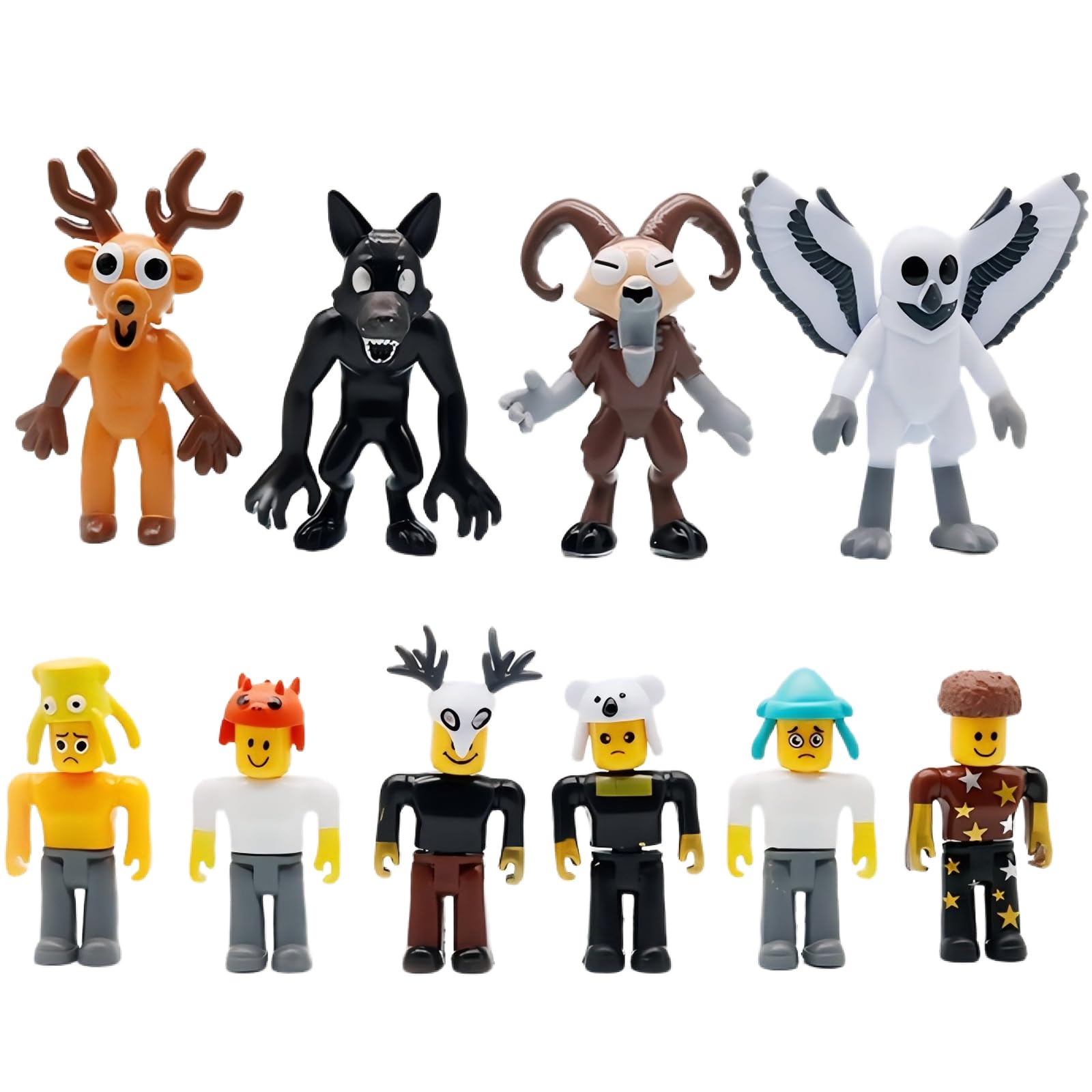 10PCS 99 Nights In The Forest Action Figures,3 Inch Funny Monster Toy Model Set with Owl Deer Ram Game Characters Doll,Collectible Game Character Dolls for Kids, Creative Desk Decor Gifts for Fans