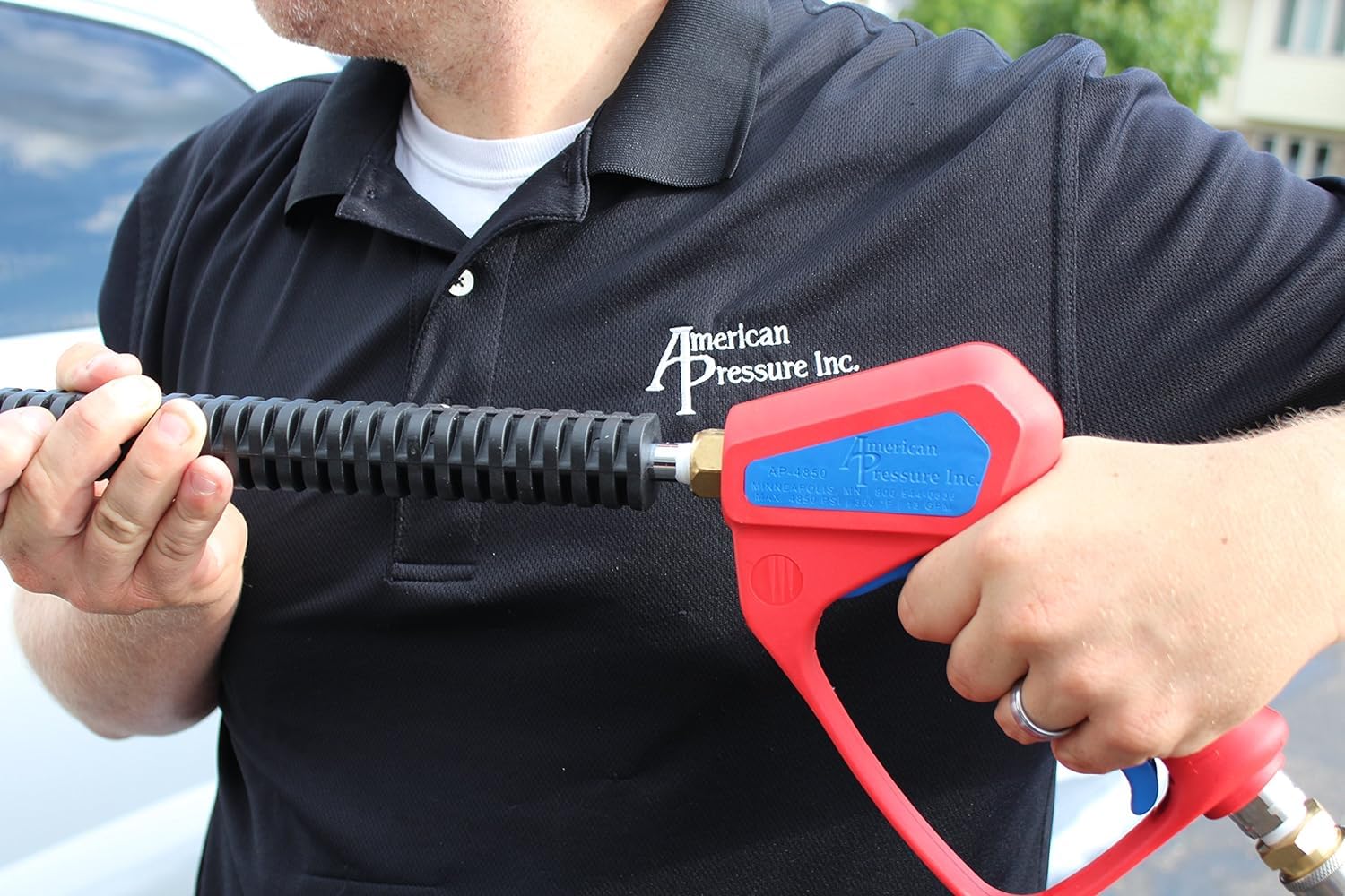 American Pressure Easy Pull - Pistola de gatillo para lavadora a presión, 13 gpm, 4850 psi, entrada de 3/8 pulgadas x salida de 1/4 pulgadas (fabricada por Suttner)