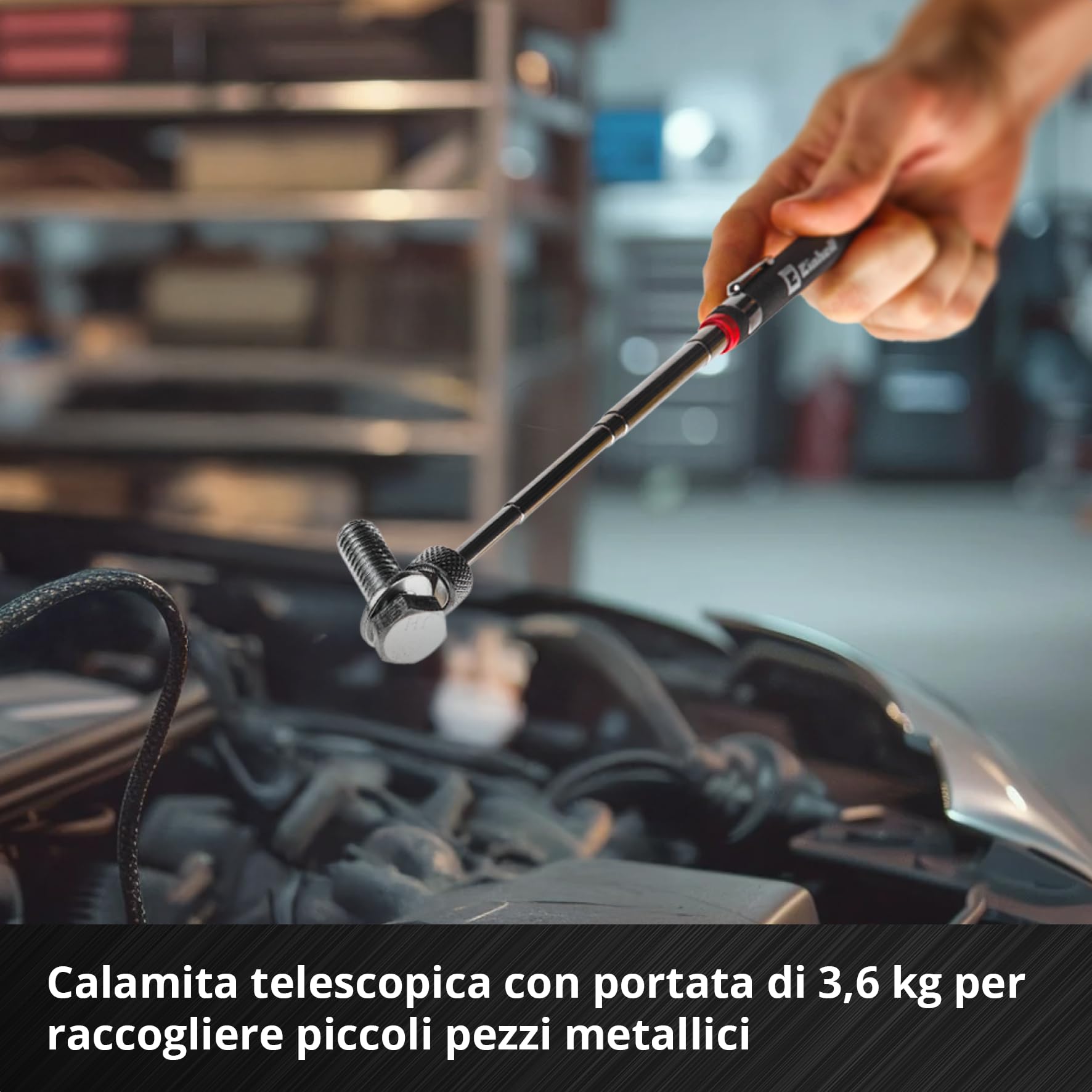 Einhell E-Case inserto portautensili 9 pezzi set di pinze | Pinze anelli elastici, giratubi, universale e becchi lunghi | tronchese laterale | magnete telescopico | sistema E-Case
