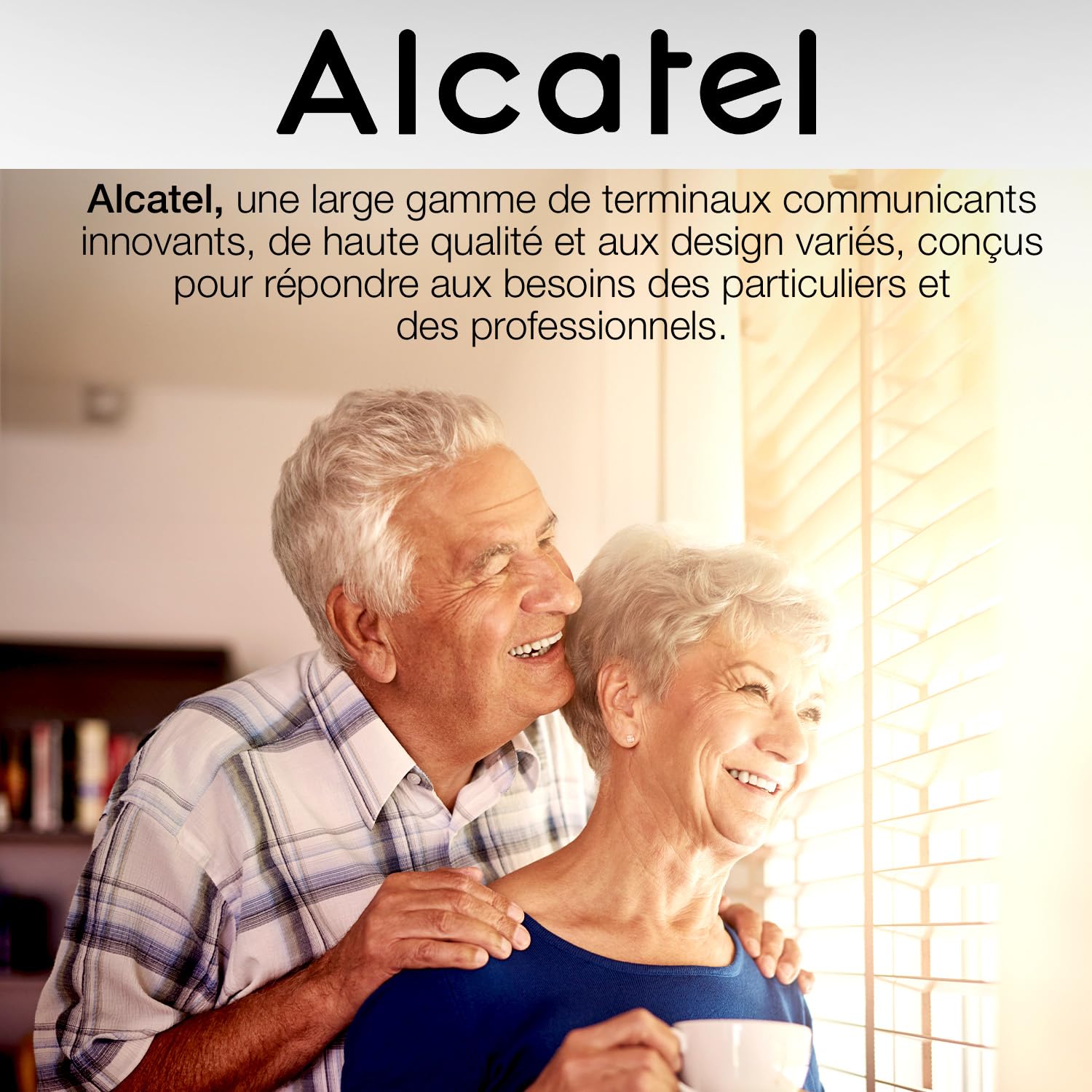 ALCATEL XL595 B Voice - Téléphone Fixe Sans Fil Senior Avec Répondeur - Grand Écran Rétroéclairé - Mains Libres - Fonction Blocage Des Appels - Audio Boost - Répondeur 14 Min - Noir