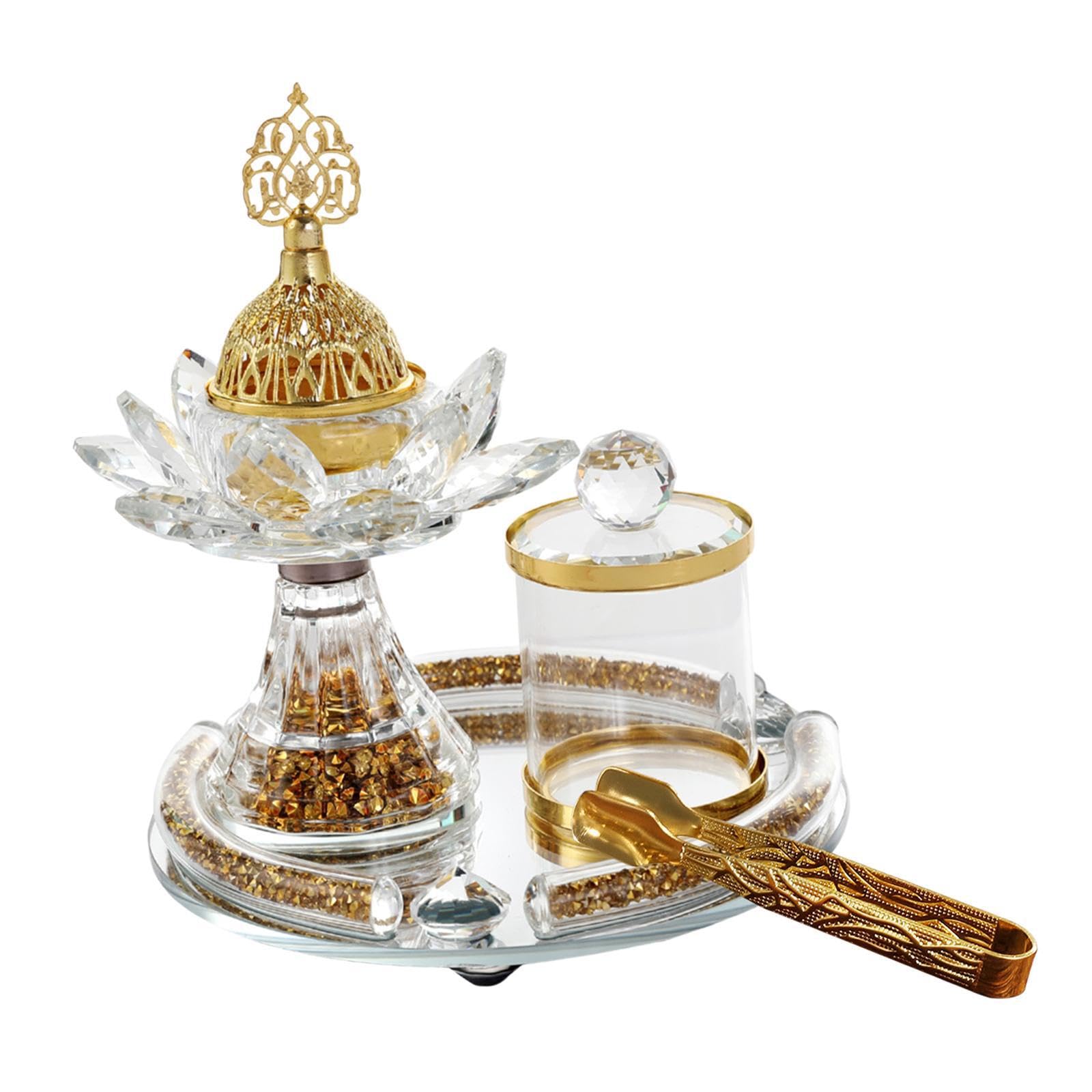 Barattolo per incenso con clip, decorazione Ramadan 2024, un modo Per unico per abbellire qualsiasi spazio interno, regalo di festa, porta incenso arabo, vetro trasparente di qualità