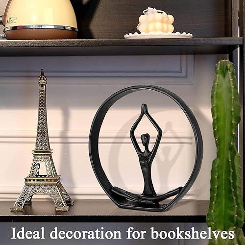 Miniatura 4 de Hanyibao Regalo para yoga, figuras y estatuas de yoga, estatua de postura de yoga de meditación, escultura de yoga, decoraciones de yoga para el