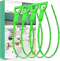 Vista 7 de Removedor de obstrucciones de drenaje de pelo de serpiente de drenaje, paquete de 3 herramientas para desatascar el fregadero de serpiente