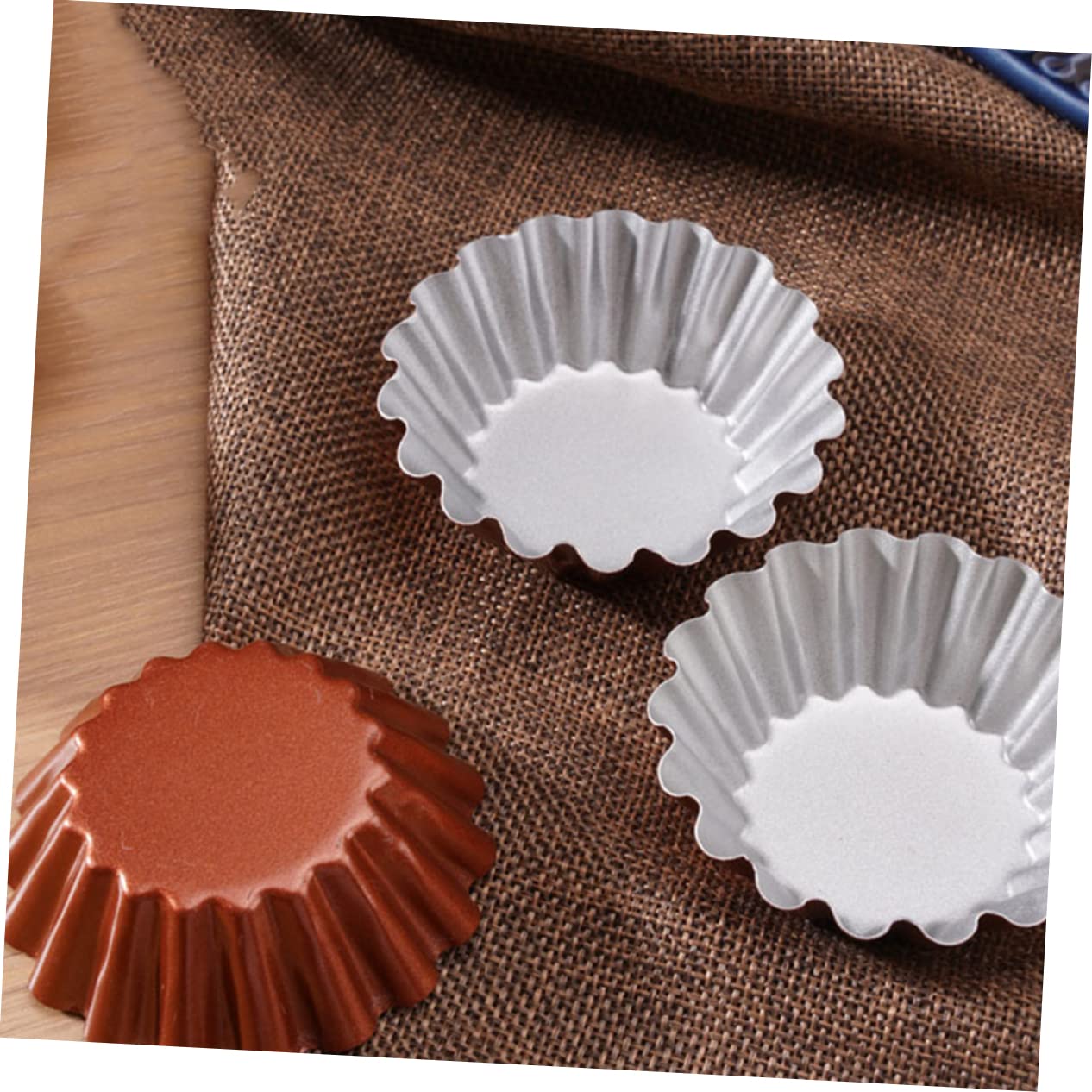 BESTonZON 18pezzi Stampo Per Crostate All Acciaio Carbonio Antiaderente Per Biscotti Pudding e Dessert Per Cucina e Feste