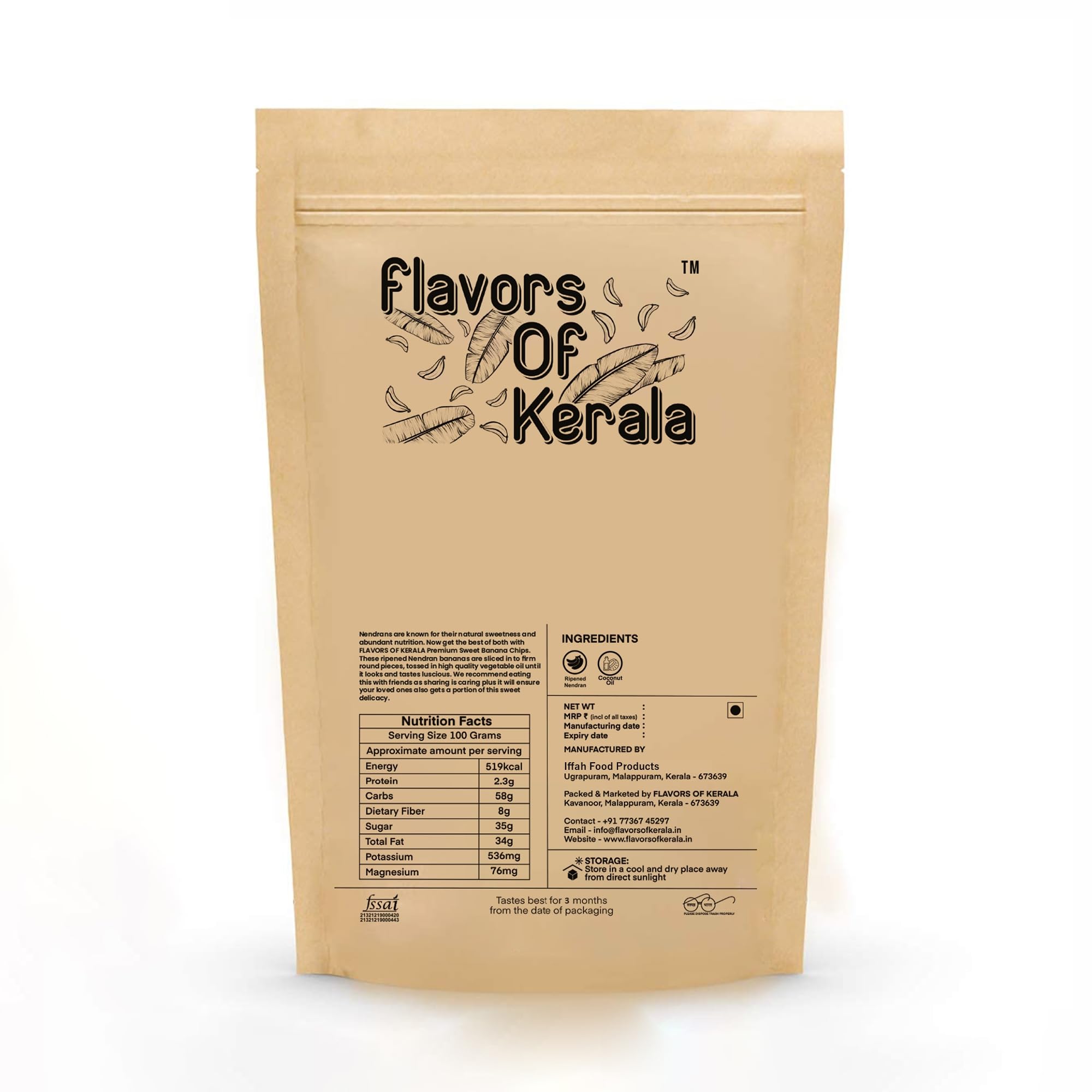 FLAVORS OF KERALA (FOK) Premium Kerala Sweet Banana Chips in Coconut Oil, 200g| No Added Sugar or Sweeteners | Naturally Sweet | - Image 8 thumbnail