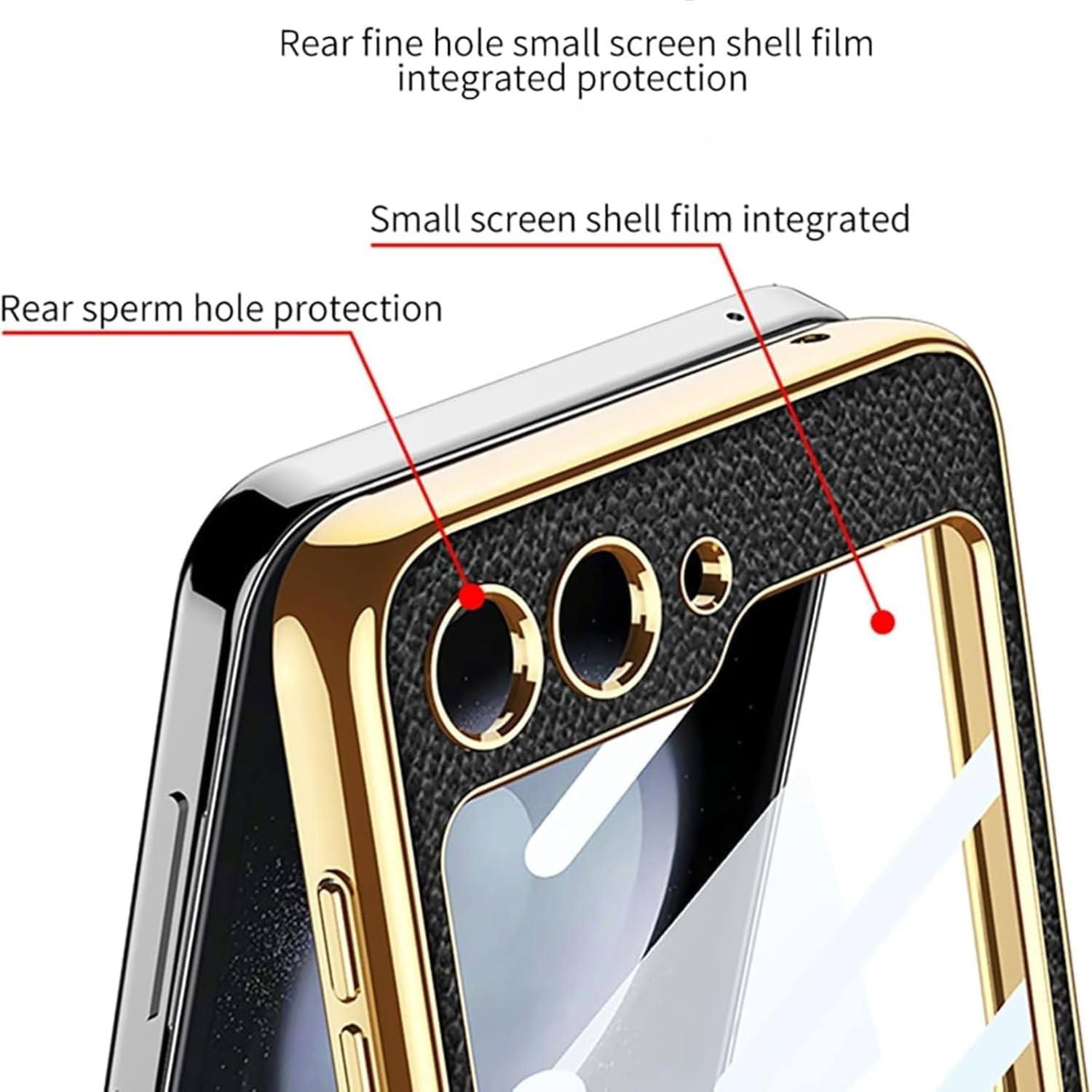 Case for Samsung Galaxy Z Flip 6, Deluxe Leather Flip6 Case with Shoulder Strap, Built-in Small Screen Protection Film and Ring Holder (Green,for Galaxy Z Flip6)