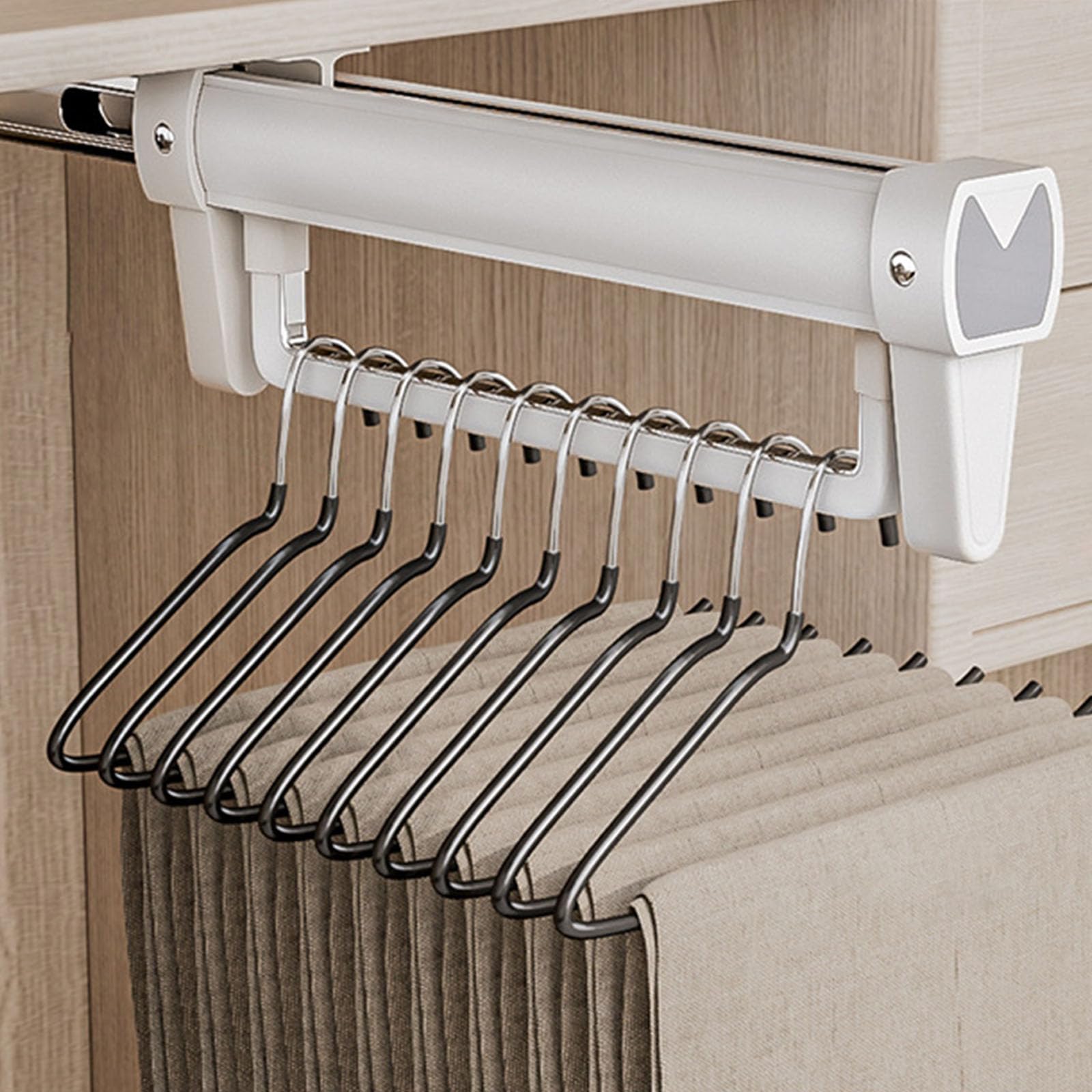 APGLSXY Foldable Aluminum Alloy Hanging Rails with Extendable Designs Portable for Wardrobes Organization and Space Optimization Efficient Wardrobes Storage