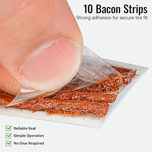 Miniatura 4 de BWSHLF Kit de reparación de neumáticos de bicicleta sin cámara para bicicletas de montaña y bicicletas de carretera, kit de tapones de neumáticos