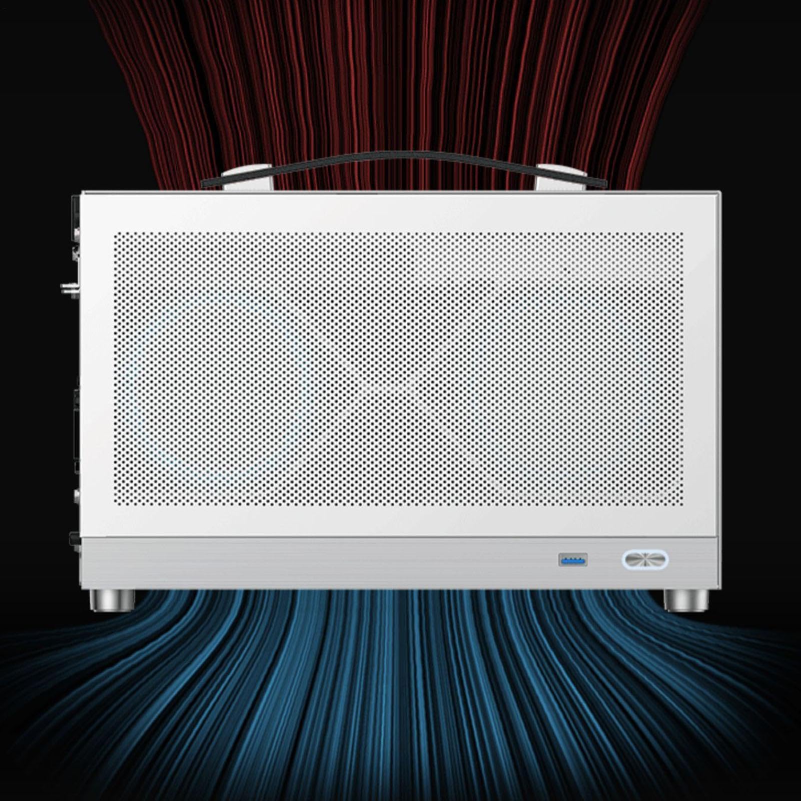 Custodia per computer Mini ITX Mini ITX PC Case Computer Case Porta | da studio aperto in lega di alluminio per giochi e uso domestico