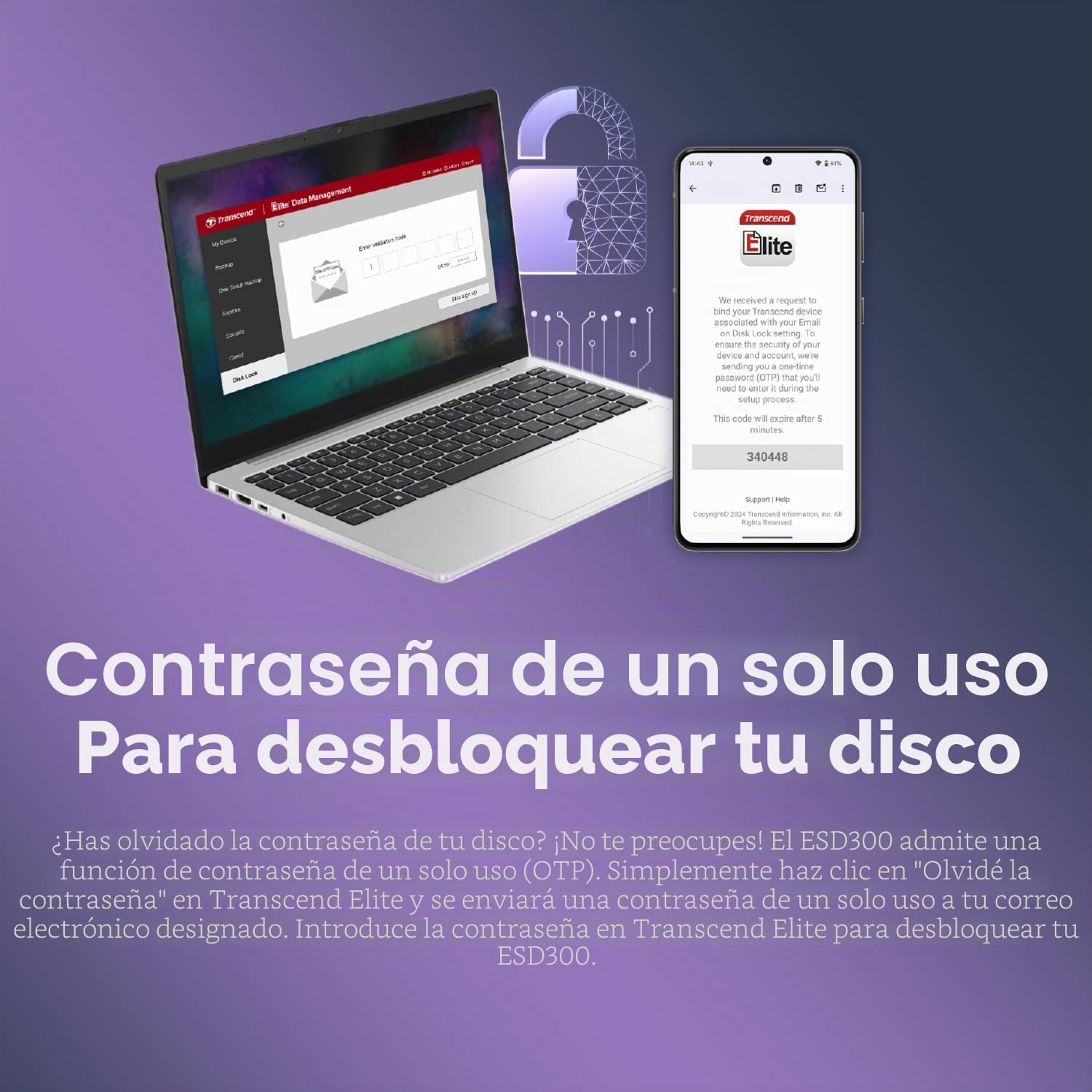 Transcend 512GB SSD Portátil ESD300C USB Tipo-C 10 Gbit/s Compatible con PS4/PS5, Azul TS512GESD300
