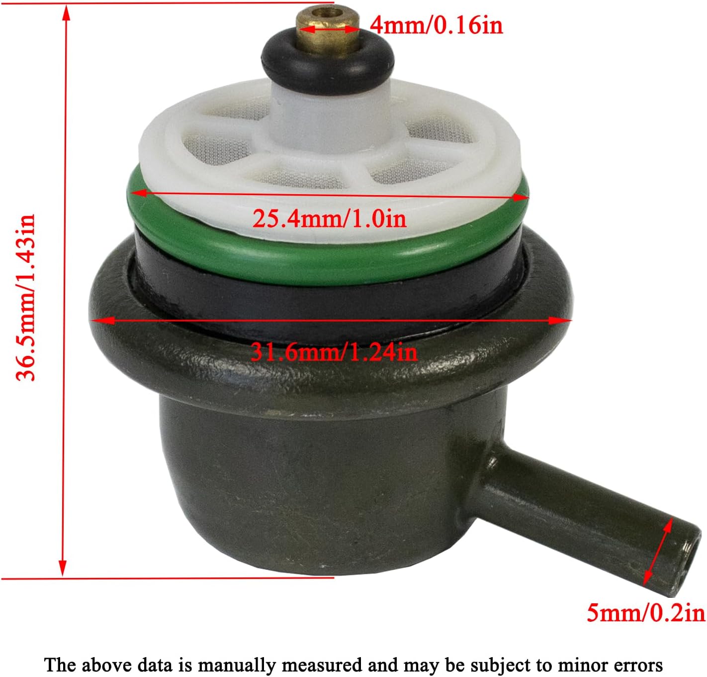 Fuel Injection Pressure Regulator Compatible with 1996-2006 Chevrotlet GMC Buick Cadillac Chevy Isuzu Pontiac Oldsmobile Hummer Replace 217-3073 2173074 89060420 FP10021 PR203 PR217 PR155