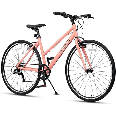 AVASTA Populus 700C Road Bike for Women with Kickstand, 15 17 Inch Lightweight Step Through Aluminum Alloy Frame, 7-Speed Drivetrain, Multiple Colors