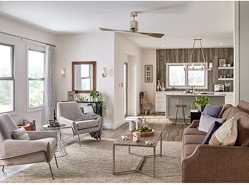 Miniatura 4 de Kichler Circolo - Candelabro lineal de 39.25 pulgadas con 8 luces exteriores transparentes y cilindros interiores grabados en satén níquel cepillado