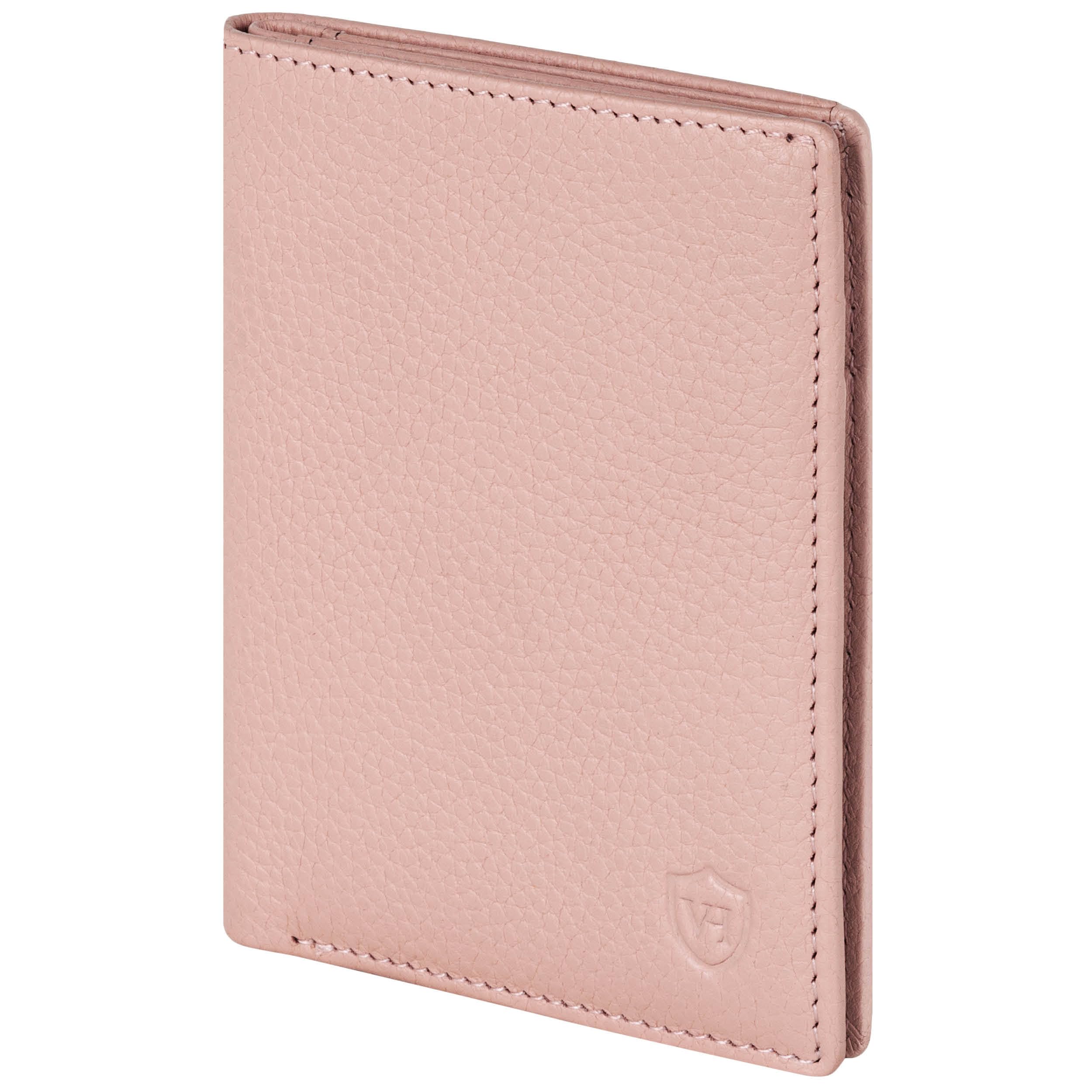 VON HEESEN® Leder Geldbörse Herren mit Münzfach & RFID Schutz I Echtleder Geldbeutel für Männer & Damen I Portemonnaie Brieftasche Wallet Portmonee (Rose