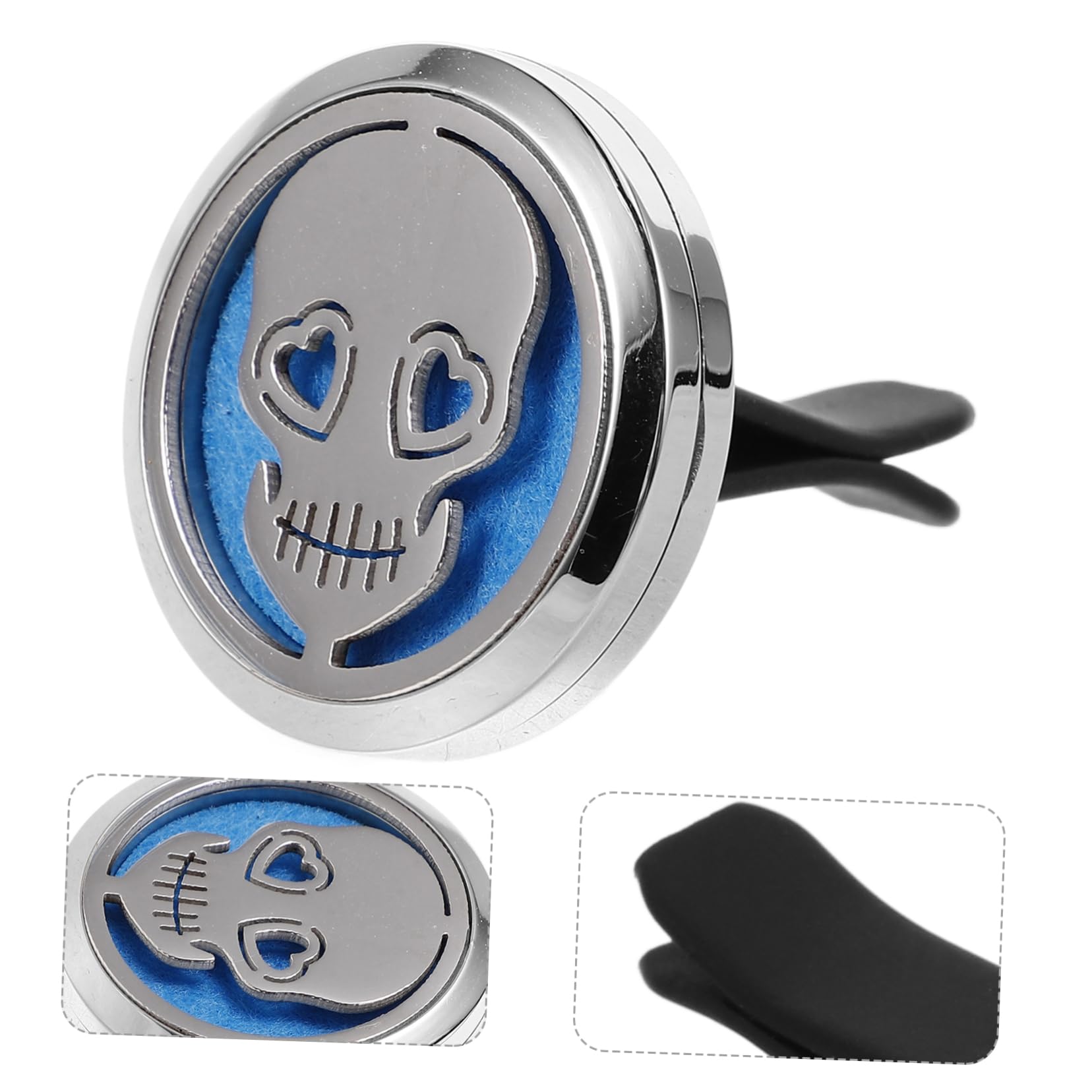 iplusmile 5pezzi Car Diffusore Aromatico Con Design Teschio Clip Per Ventilazione Auto Decorazione Aromatica Profumazione Personalizzabile Accessorio Per Auto e Casa