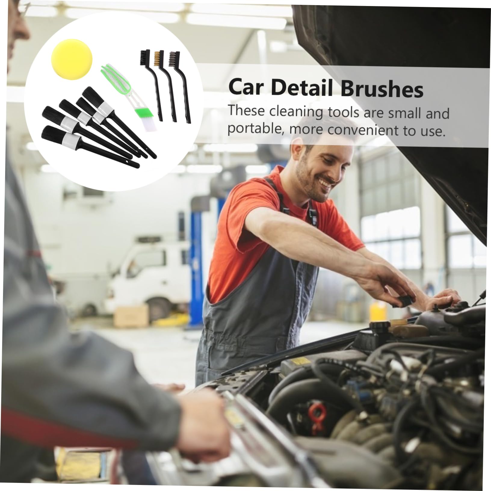 2sets Spazzole per Auto Kit per Pneumatici per Applicatore per Cera per Auto Ed