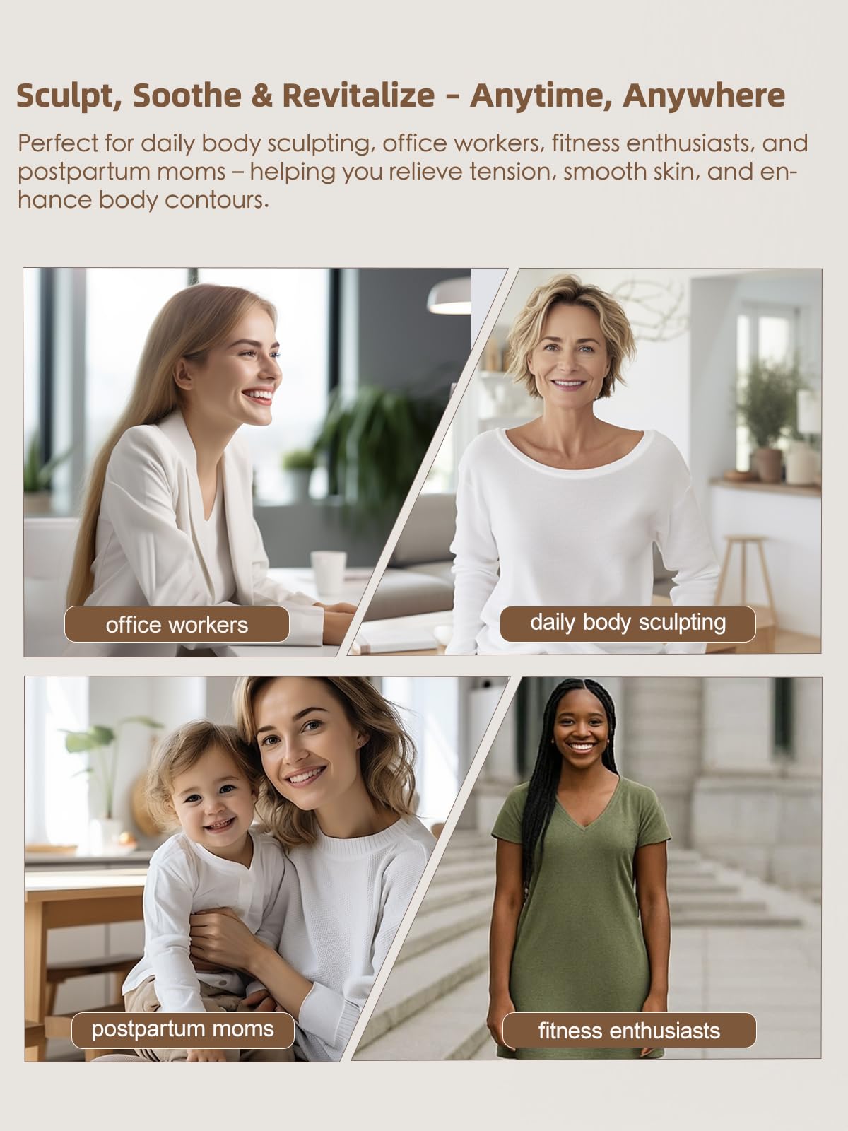 Yuonry Lymphatic Drainage Massager & Anti Cellulite Massage Tool, Reduce Stretch Marks & Cellulite, for Legs, Arms & Belly, Body Sculpting Machine with Microcurrent, Light, Heat & Vibration,White