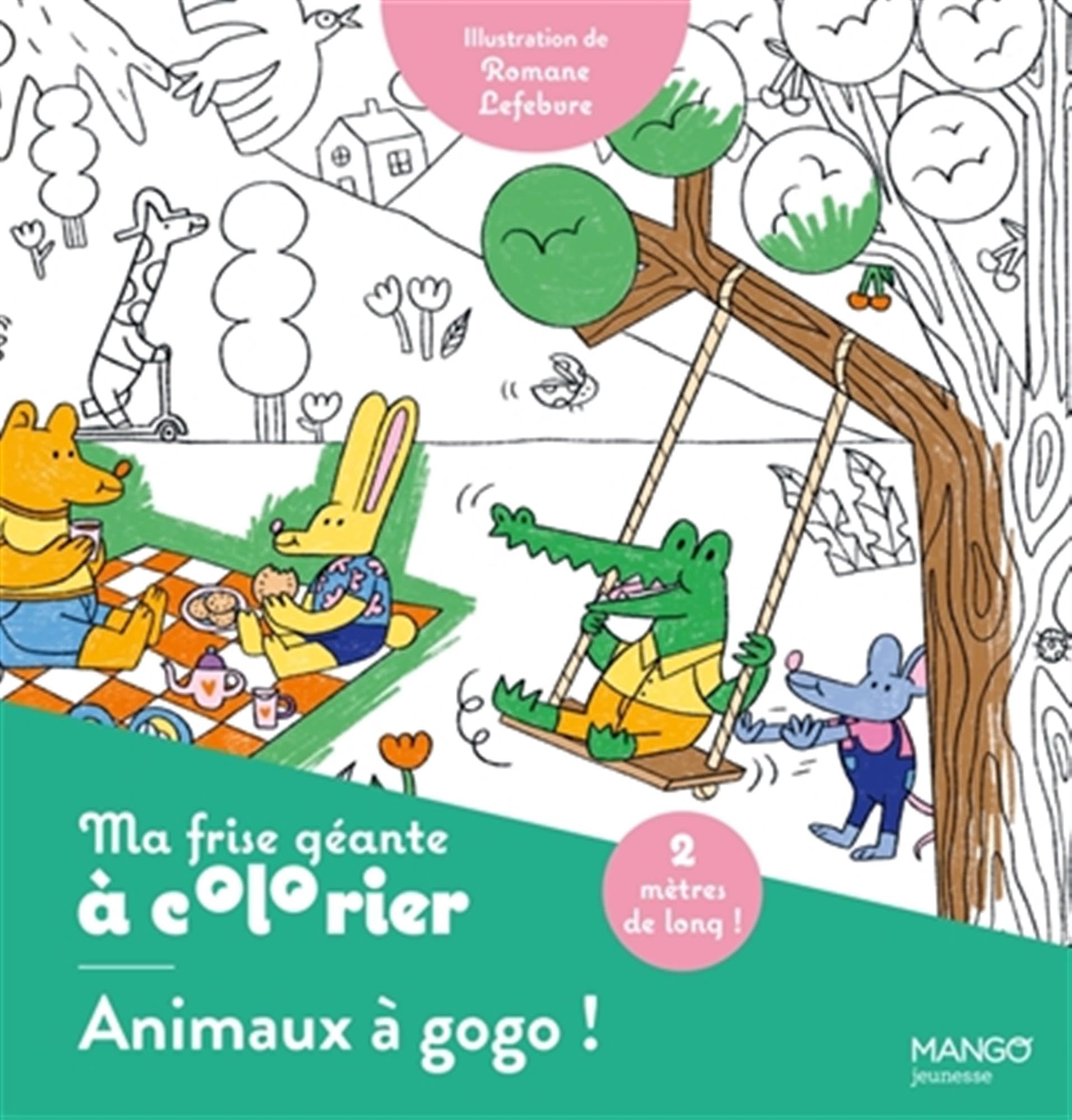 Ma frise géante à colorier Animaux à gogo !: Un coloriage de 2 mètres pour décorer ta chambre