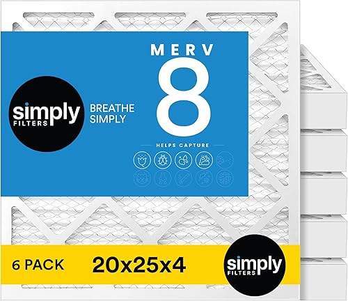 Miniatura 42 de Simply Filtro de aire de 12 x 24 x 1, MERV 8, paquete de 6, para horno de aire acondicionado y HVAC (tamaño real: 11.75 x 23.75 x 0.75 pulgadas)