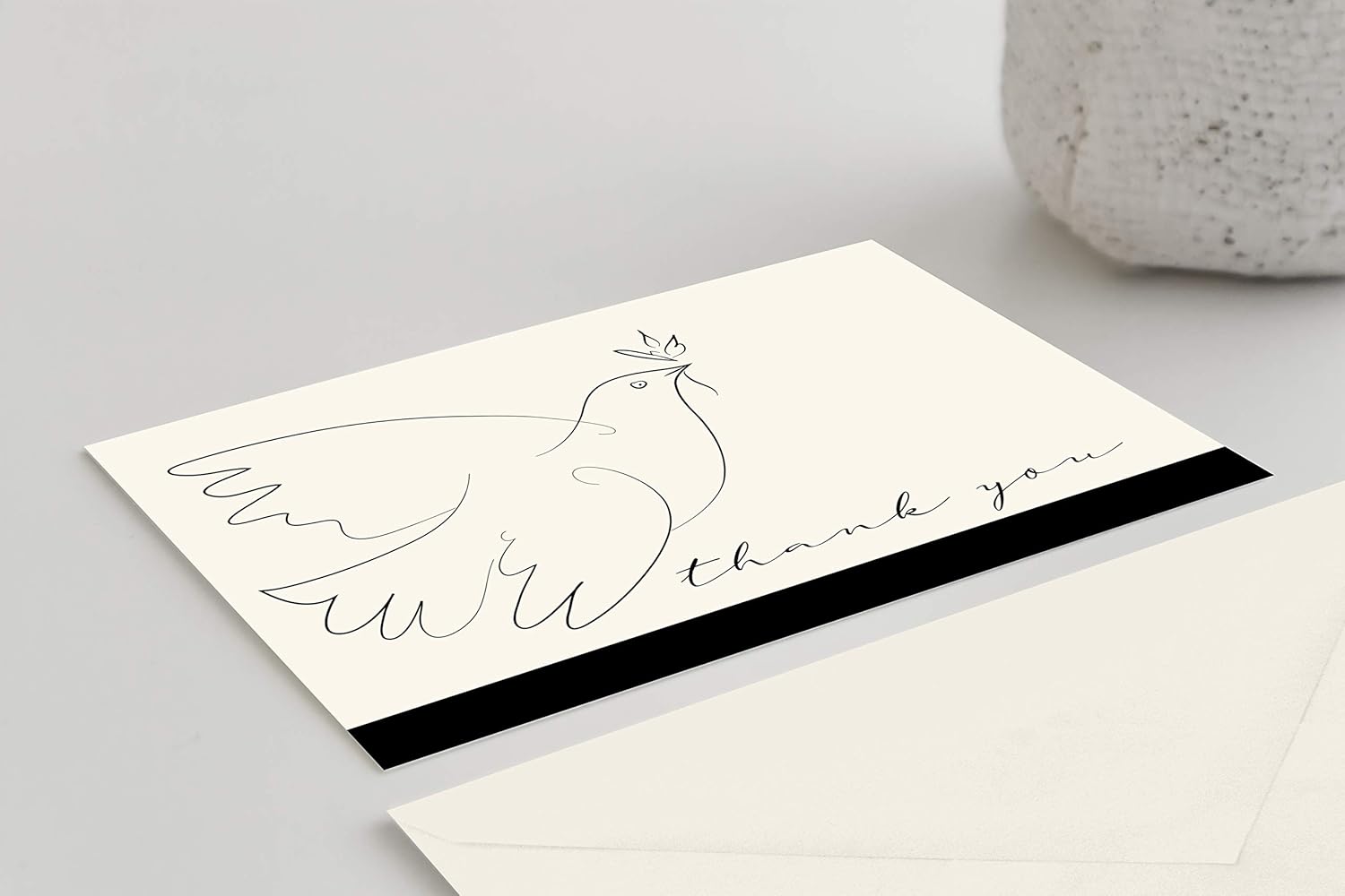 MPC Brands Christian Funeral Thank You Funeral Cards • Sympathy Bereavement Thank You Cards With Envelopes • Message Inside (50, Christian Dove)