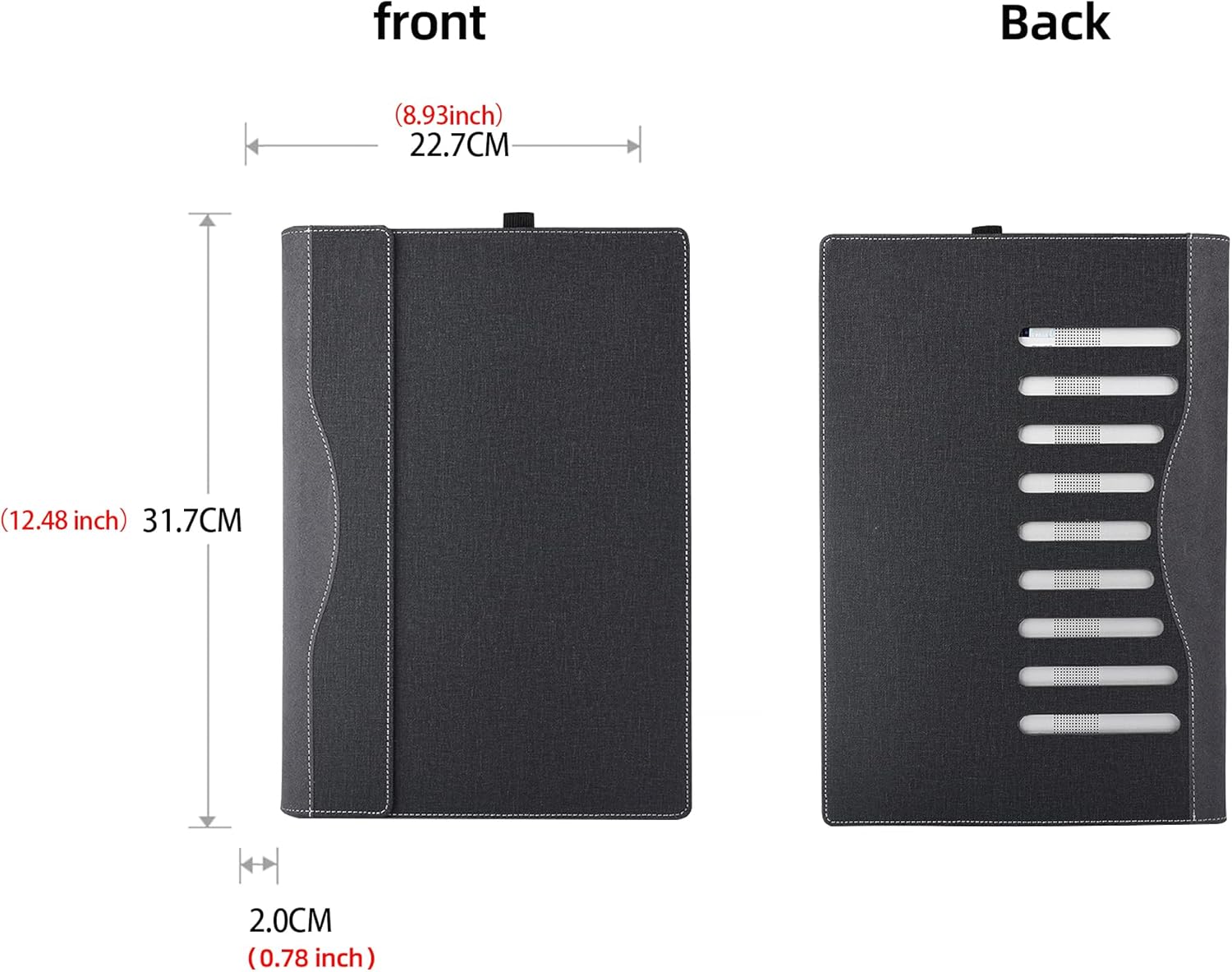 Laptop Case for ASUS ExpertBook P3 (P3405) 14''[not Compatible with Any Other Model] ，ExpertBook B5 (B5405) B5405CVA B5405CCA， 2 in 1 PU Leather Inside Pocket Cover (Dark Gray)
