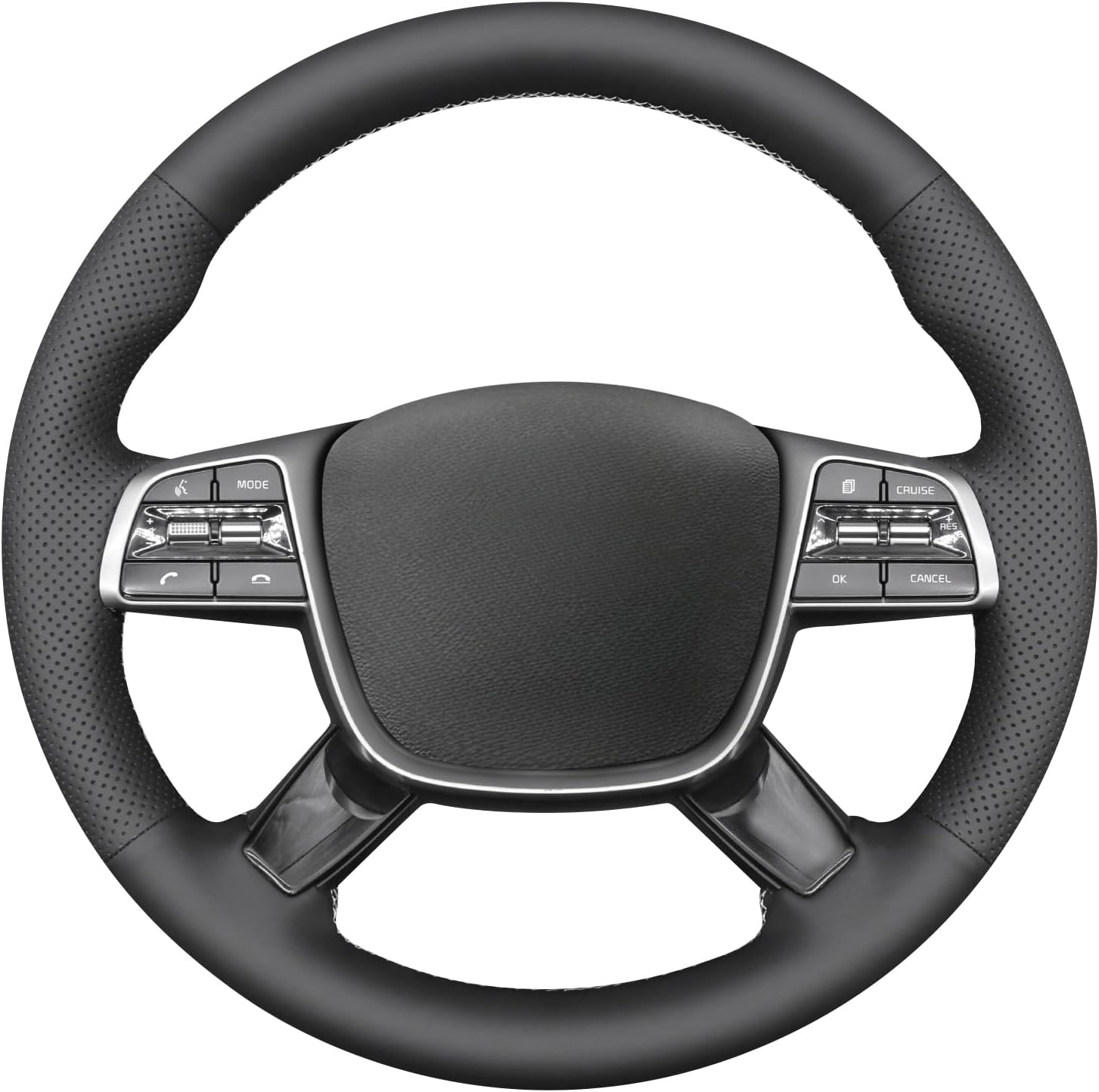 MEWANT Hand Sewn Steering Wheel Cover Wrap for Kia Telluride 2020-2025/Kia Sorento 2019-2020 Steering Wheel Accessories for Kia Sorento